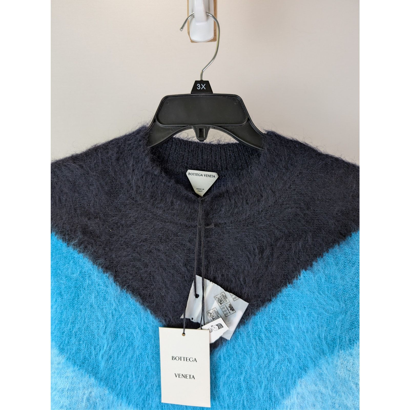 Bottega Veneta o1rshd1 wool mohair chevron jumper Knitwear Sweatshirt Size US M / EU 48-50 / 2 - 7 Thumbnail