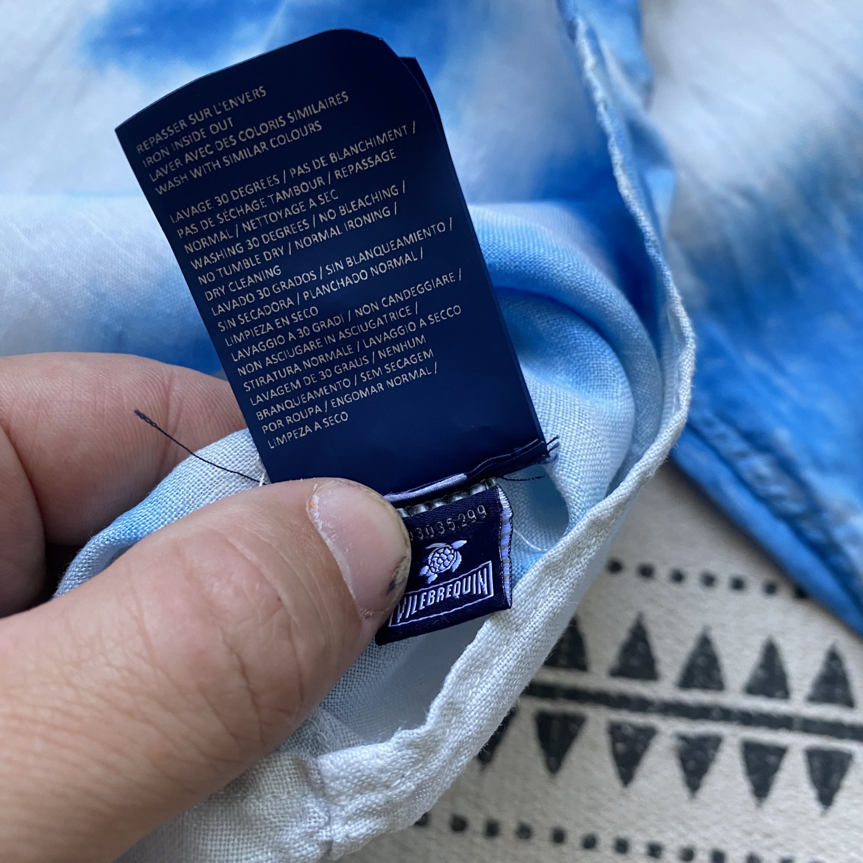 Vilebrequin 🐢 3XL Vilebrequin linen Shirt Tie dye Oldmoney Luxury Size US XXL / EU 58 / 5 - 11 Thumbnail
