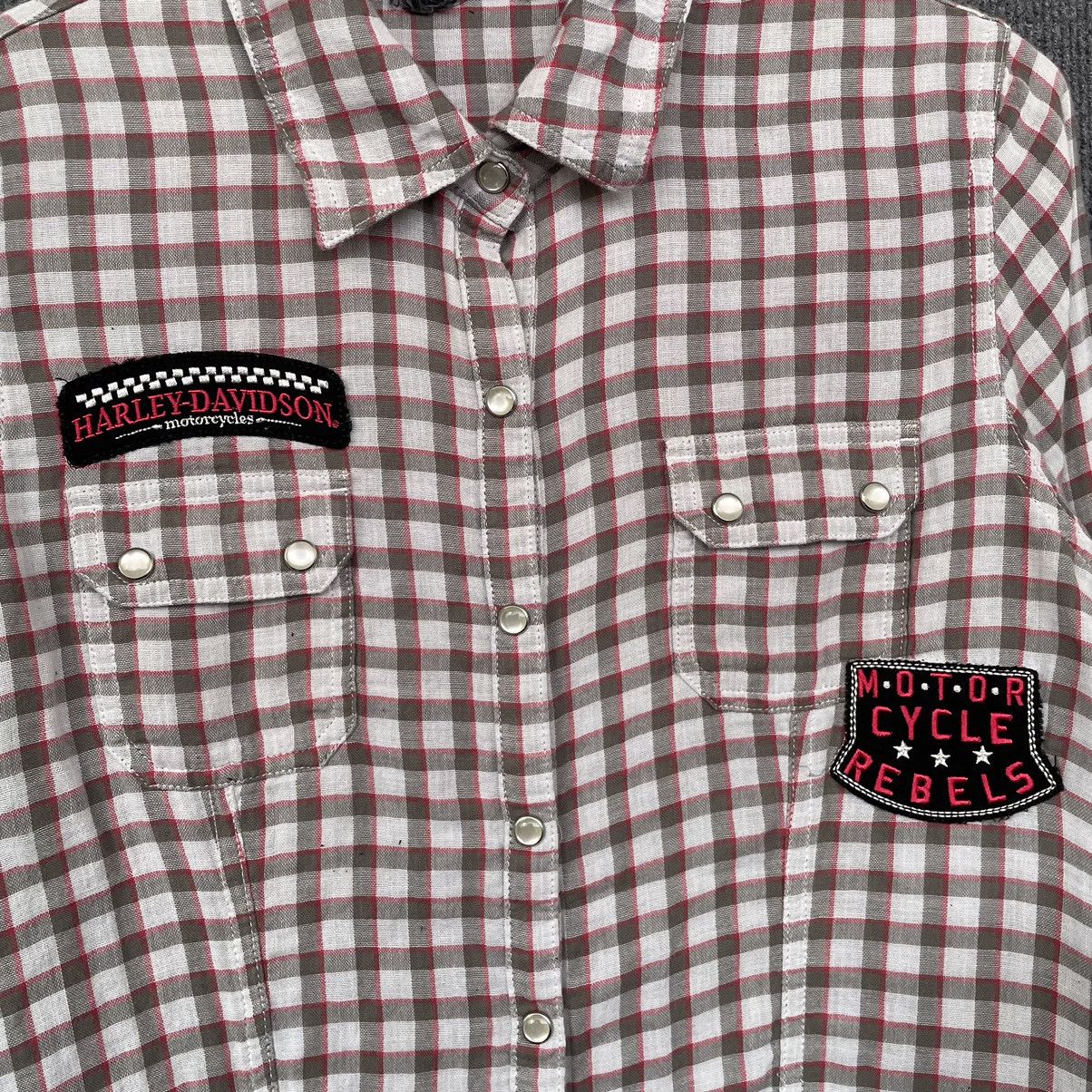Harley Davidson × Vintage Vintage 2012 Harley Davidson Flannel Shirt Size M / US 6-8 / IT 42-44 - 8 Thumbnail