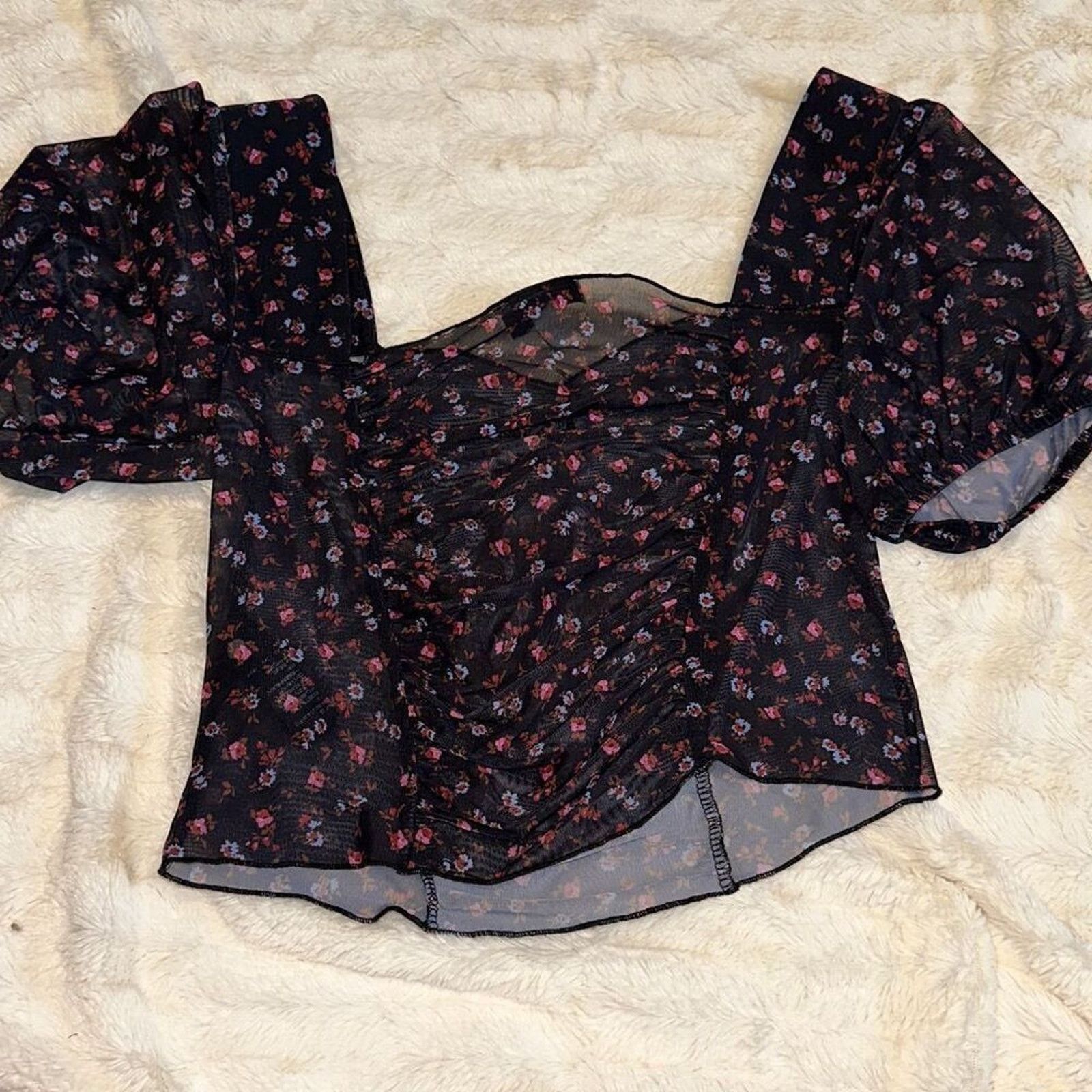 Topshop Topshop Layered Sweetheart Neckline Crop Top | Sz 6 Size M / US 6-8 / IT 42-44 - 6 Thumbnail