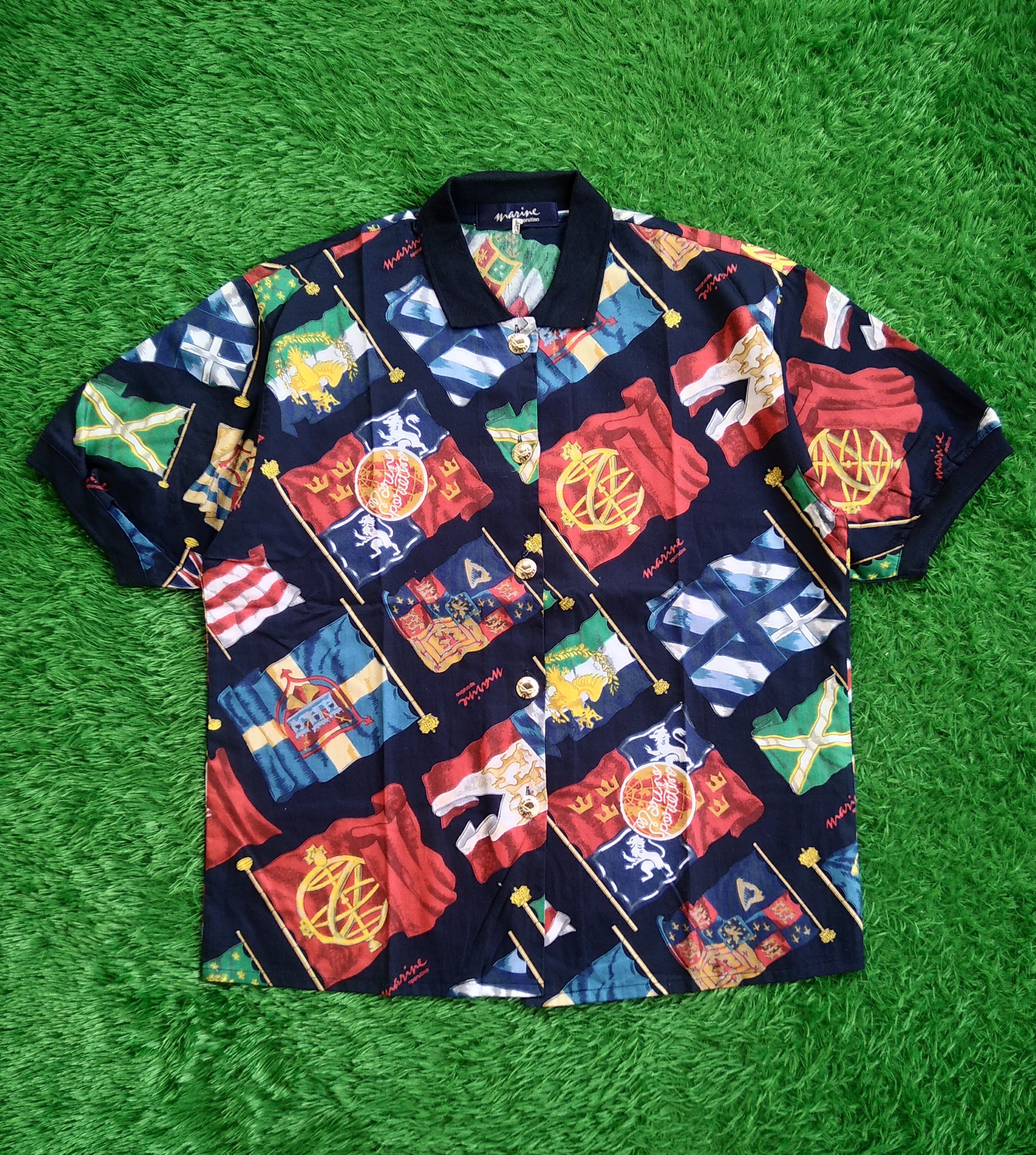 If Six Was Nine × Japanese Brand VTG 80s Marine Sporutino All Over Print Flag Retro Style Size US M / EU 48-50 / 2 - 4 Thumbnail