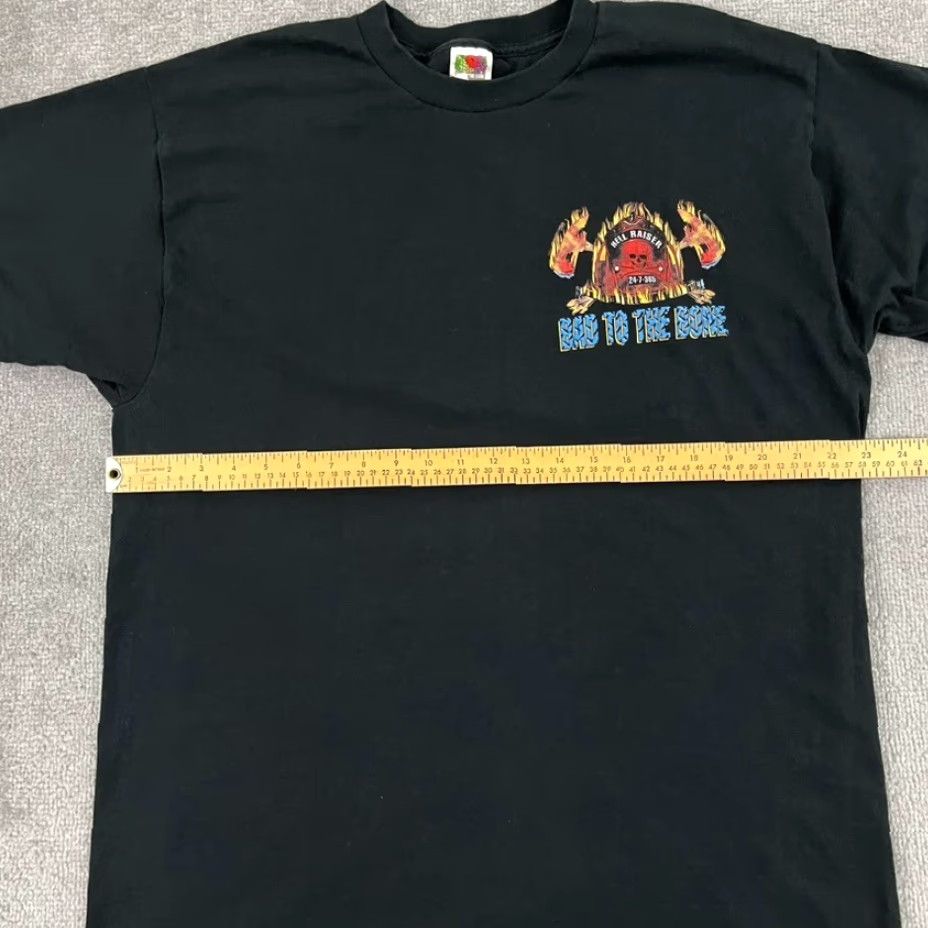 Fruit Of The Loom VTG Firefighter Shirt Mens XL Black Skull Skeleton Fire Hell Raiser Graphic Tee Size US XL / EU 56 / 4 - 7 Thumbnail