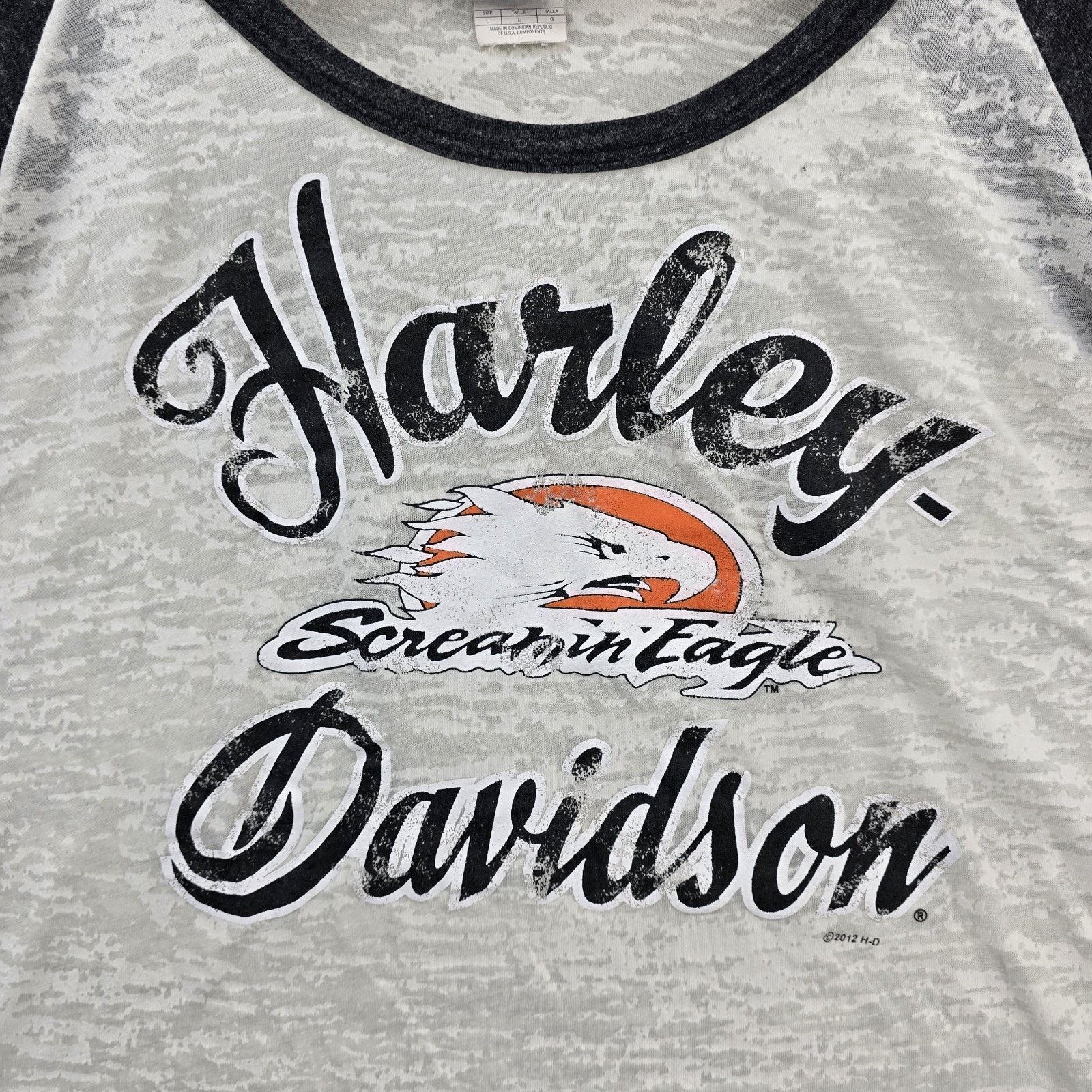 Harley Davidson Harley Davidson Raglan Shirt Large Sheer Screamin Eagle Y2K Size L / US 10 / IT 46 - 3 Thumbnail