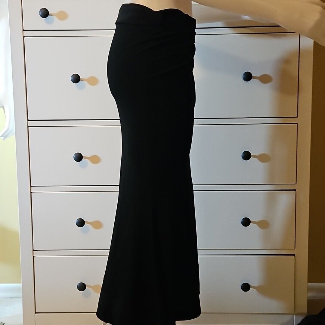 Donna Karan Donna Karan Collection Jersey Wrap Skirt Womens Petite P Bla Size 26" / US 2 / IT 38 - 2 Thumbnail