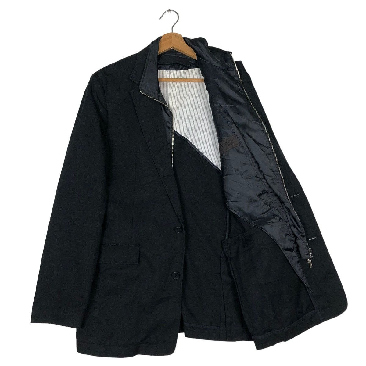 Comme Ca Ism 🔥Rich Black Biker Chore Jacket Comme Ca Ism Issey Miyake Size US L / EU 52-54 / 3 - 11 Thumbnail