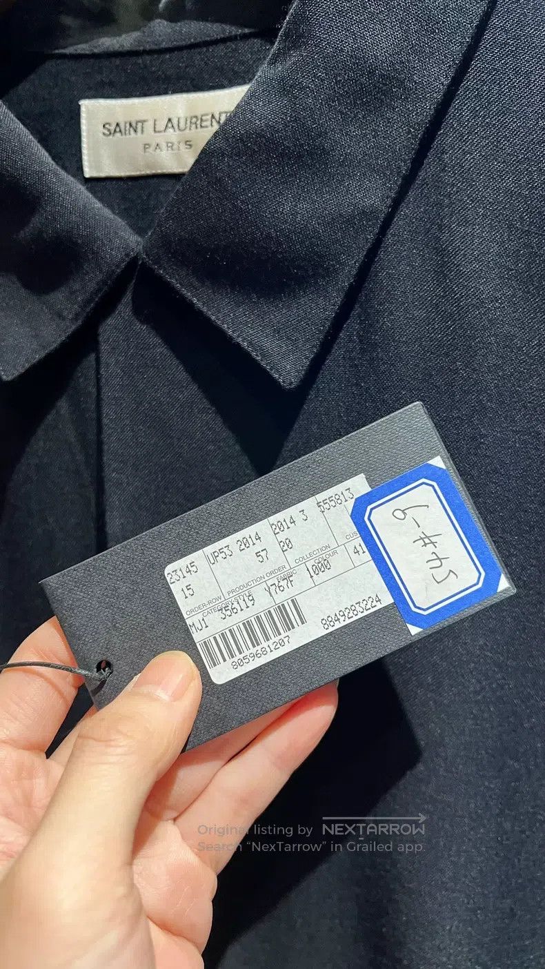Saint Laurent Paris Saint Laurent Paris Men's Solid Black Shirt Size XS / US 0-2 / IT 36-38 - 5 Thumbnail