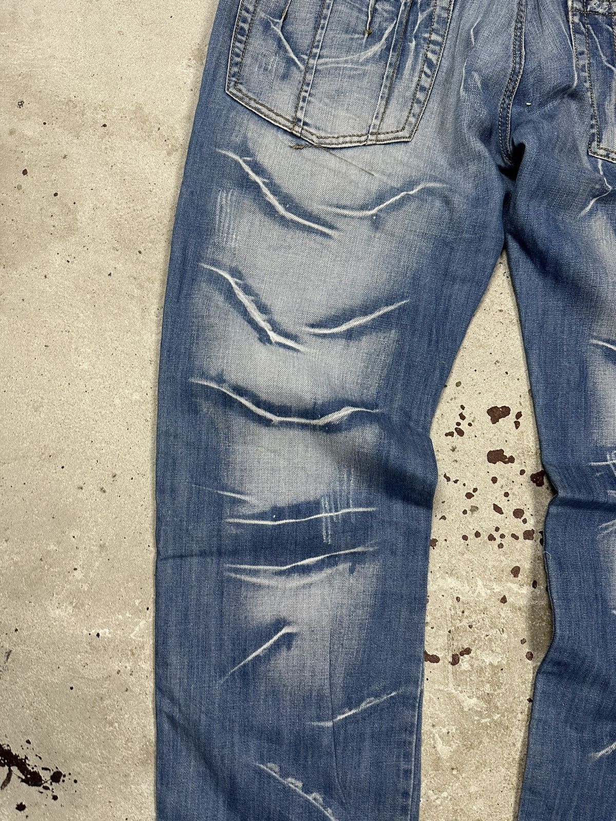 If Six Was Nine × Japanese Brand × Le Grande Bleu (L.G.B.) Vintage Y2K Blue Washed Distressed Chain Denim Pants Size US 38 / EU 54 - 12 Thumbnail