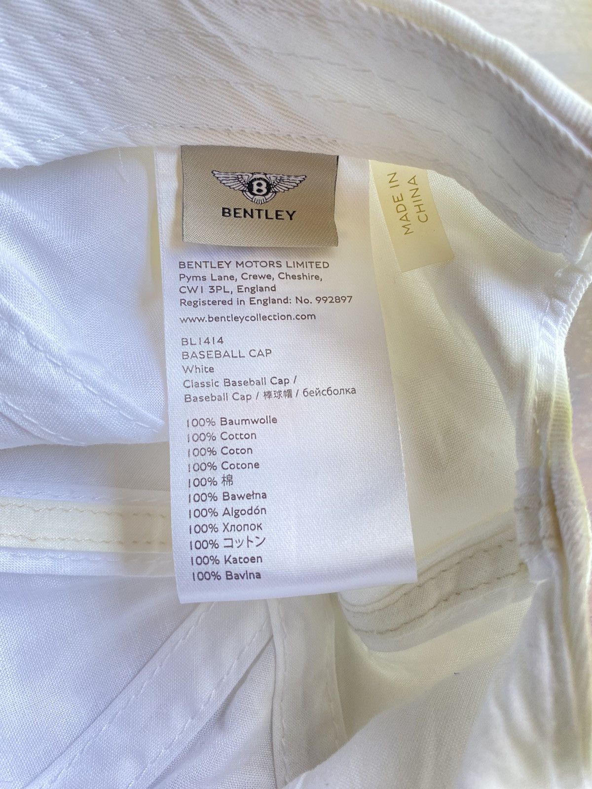 Bentley Bentley white cap Size ONE SIZE - 6 Thumbnail