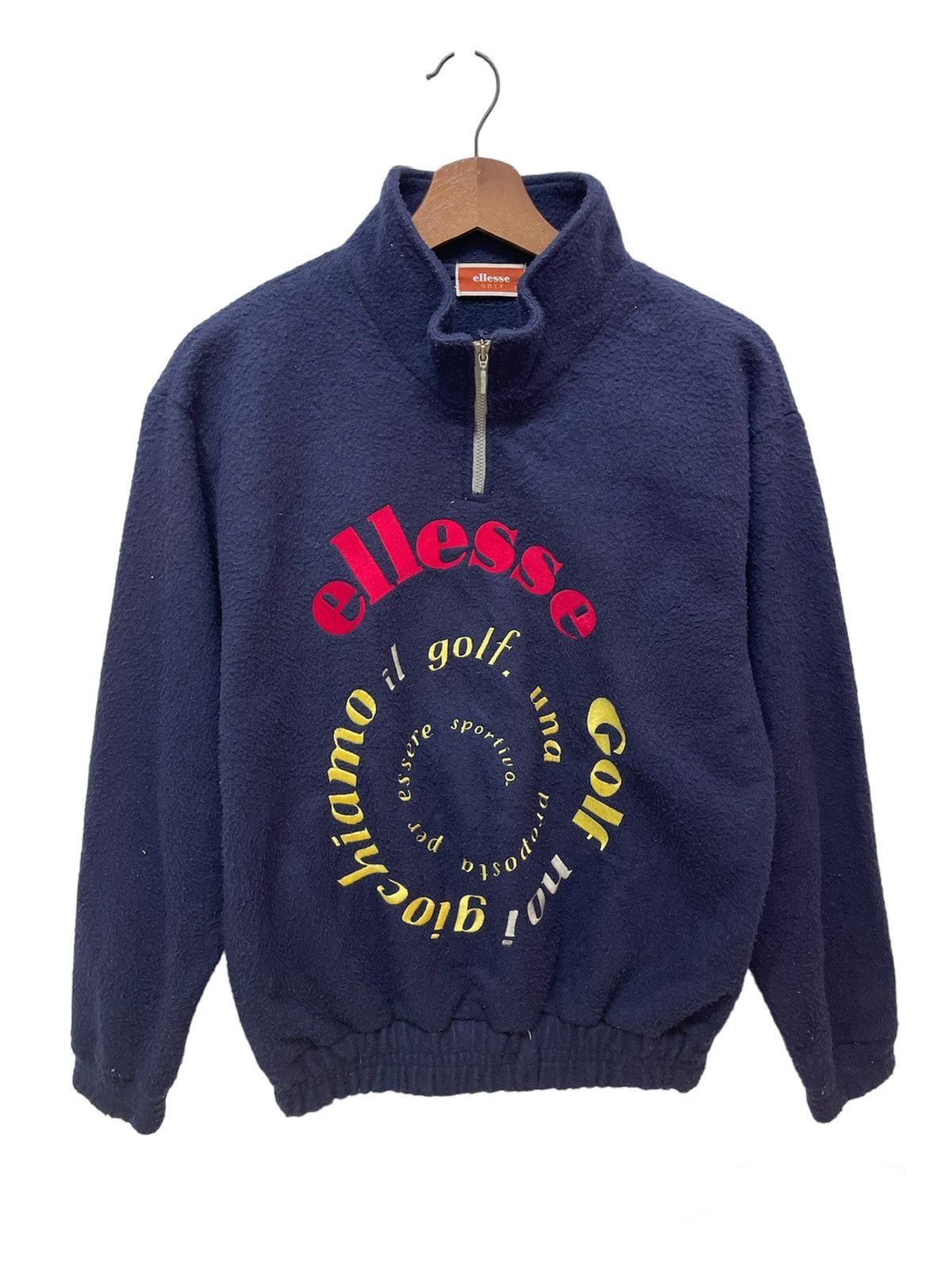 VINTAGE ELLESSE GOLF FLEECE JACKET STREETWEAR