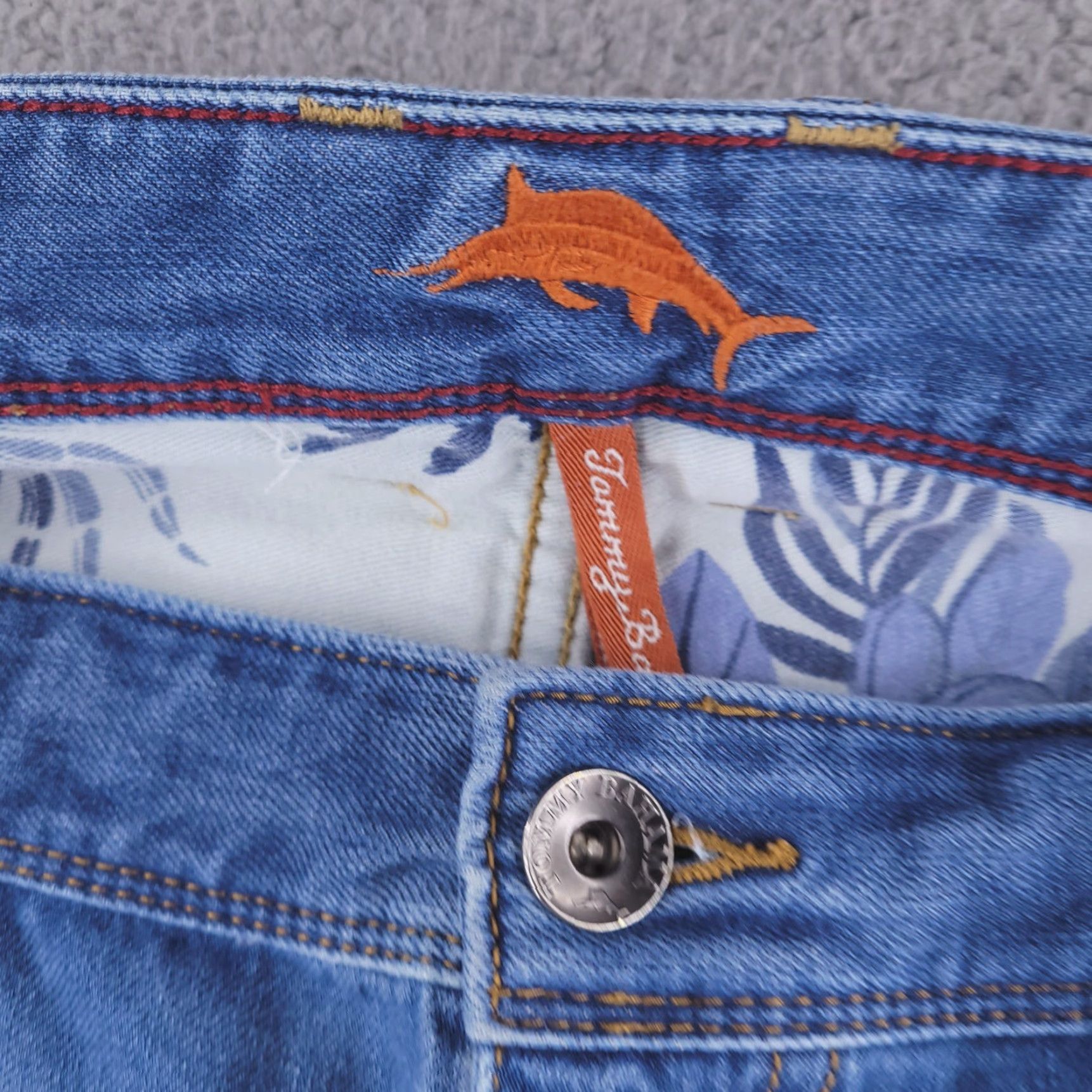 Tommy Bahama Tommy Bahama Jeans Mens 39x27 Blue Relaxed Straight Fit - Regular Size 39 Inseam 27 Color Blue Mens Jeans Straight Size US 39 - 3 Thumbnail