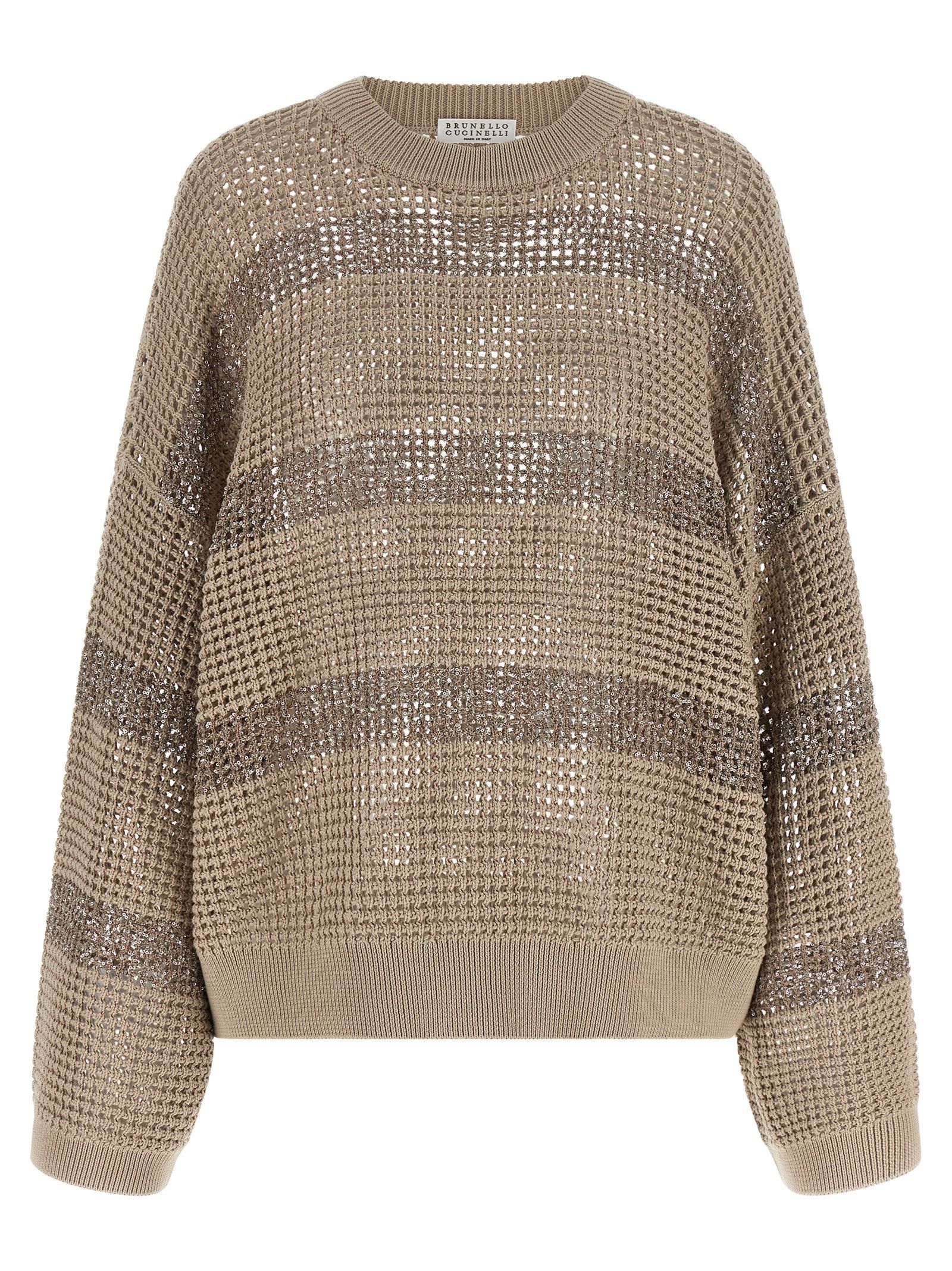 Brunello Cucinelli 'Dazzling Stripes' Sweater Size L / US 10 / IT 46 - 1 Thumbnail