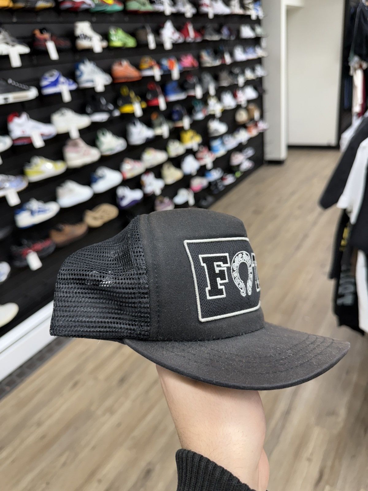 Chrome Hearts Chrome Hearts Black Trucker Hat Size ONE SIZE - 3 Thumbnail