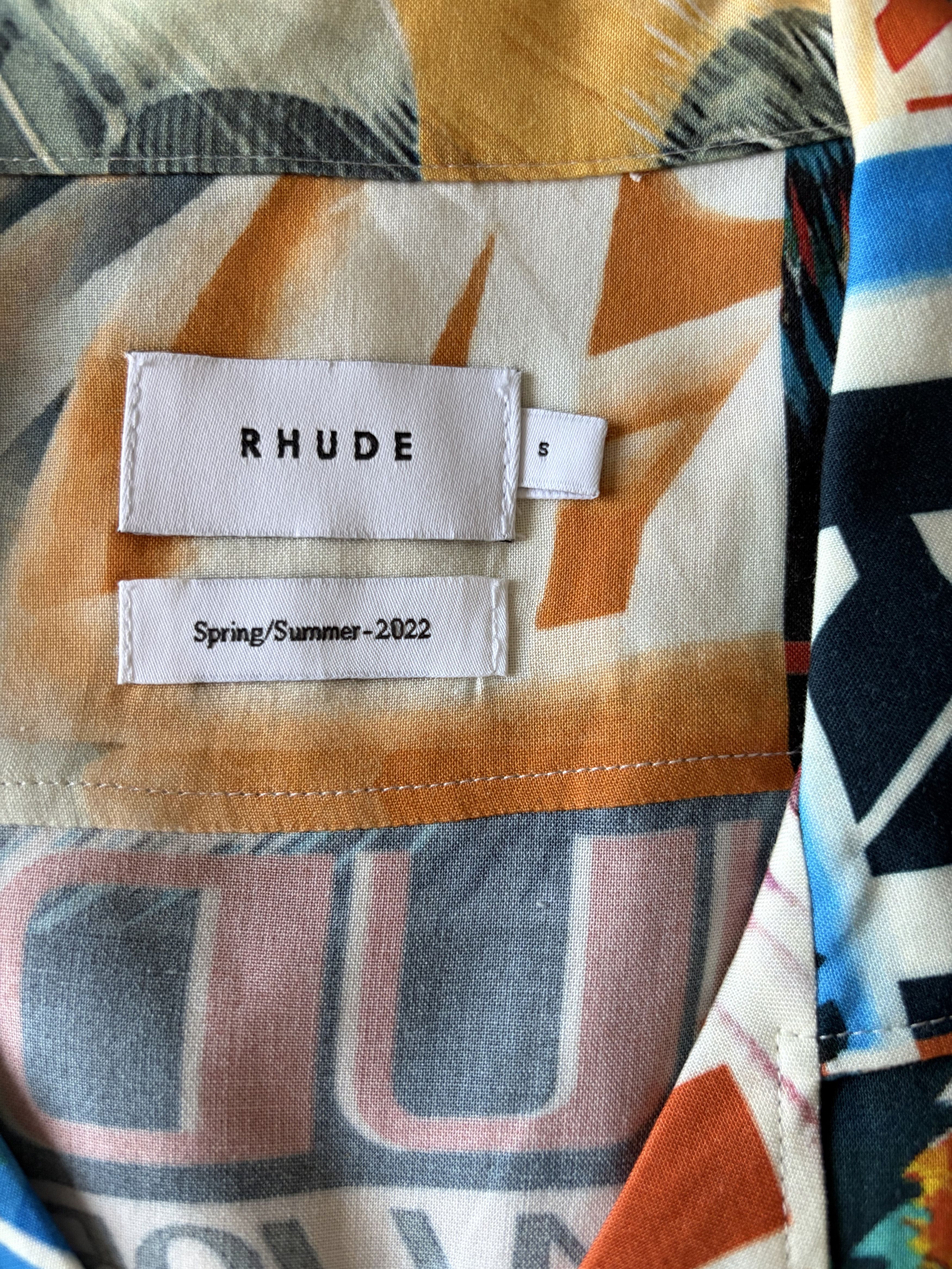 Rhude Rhude Cashmere Script Shorts & Poster Button Up Size US S / EU 44-46 / 1 - 11 Thumbnail