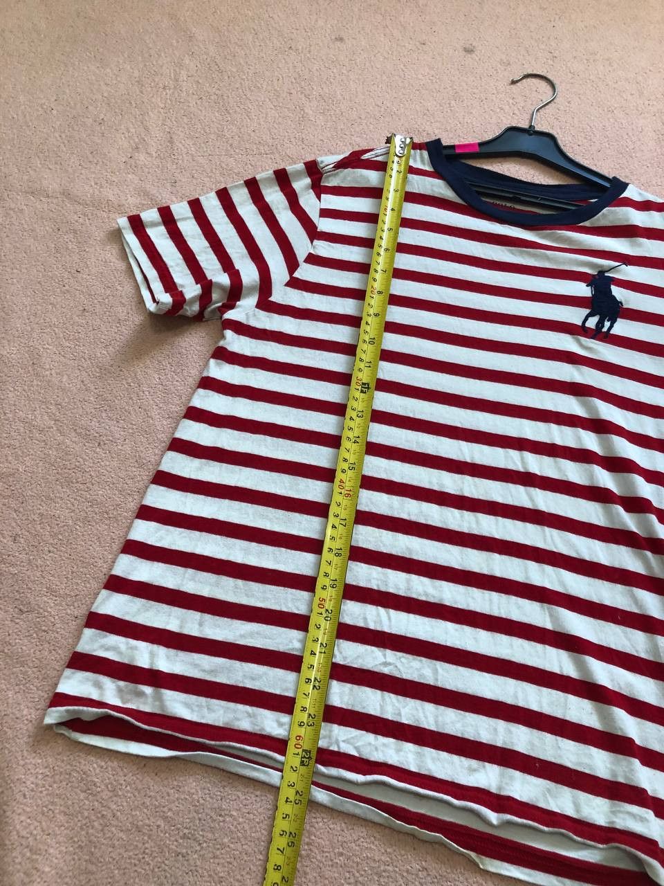 Polo Ralph Lauren Polo Ralph Lauren White Red Stripe Big Pony T-Shirt Size S Size US S / EU 44-46 / 1 - 8 Thumbnail