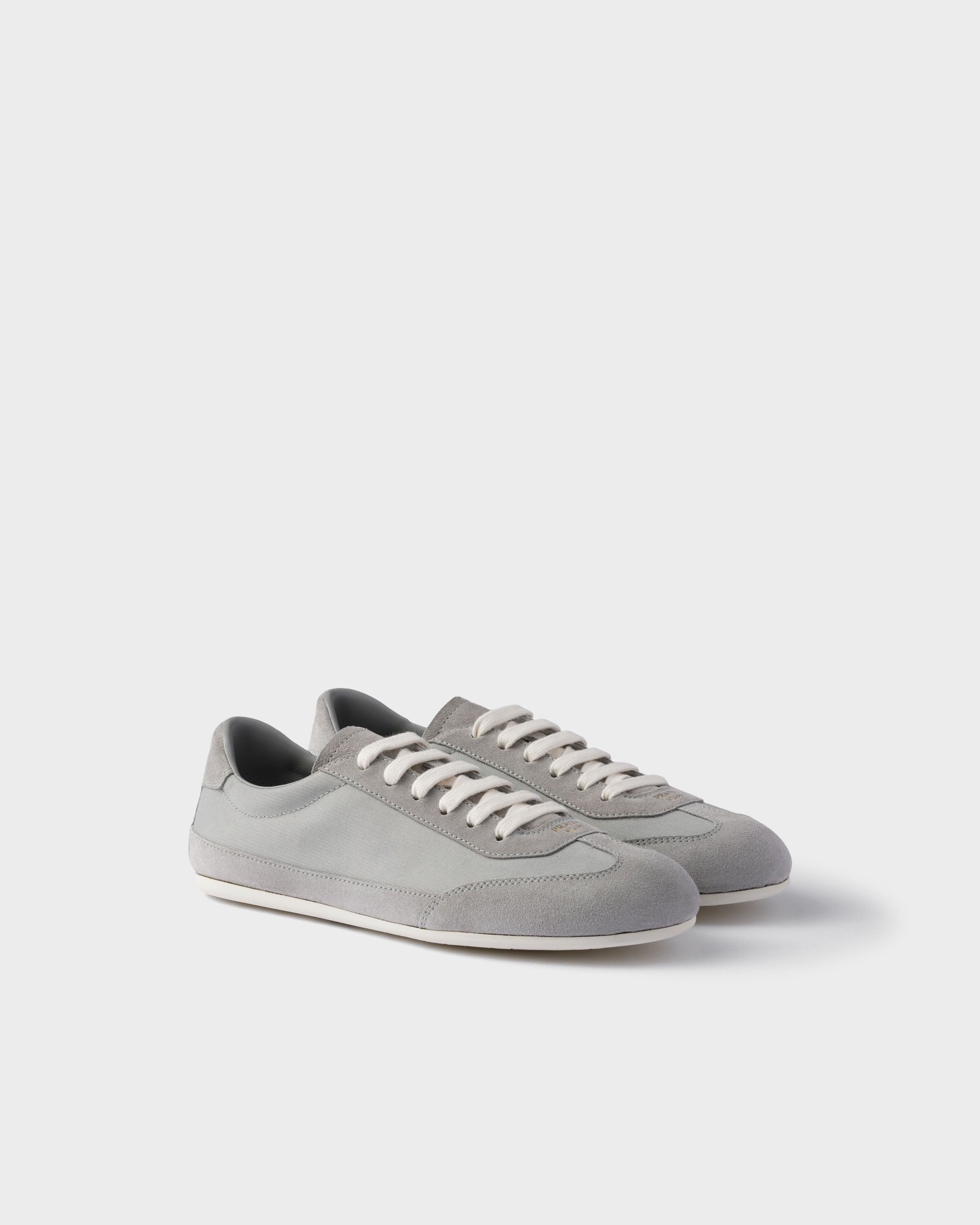 Prada o1la1rc1a0925 Suede And Fabric Sneakers in Grey Size US 10 / EU 43 - 1 Thumbnail