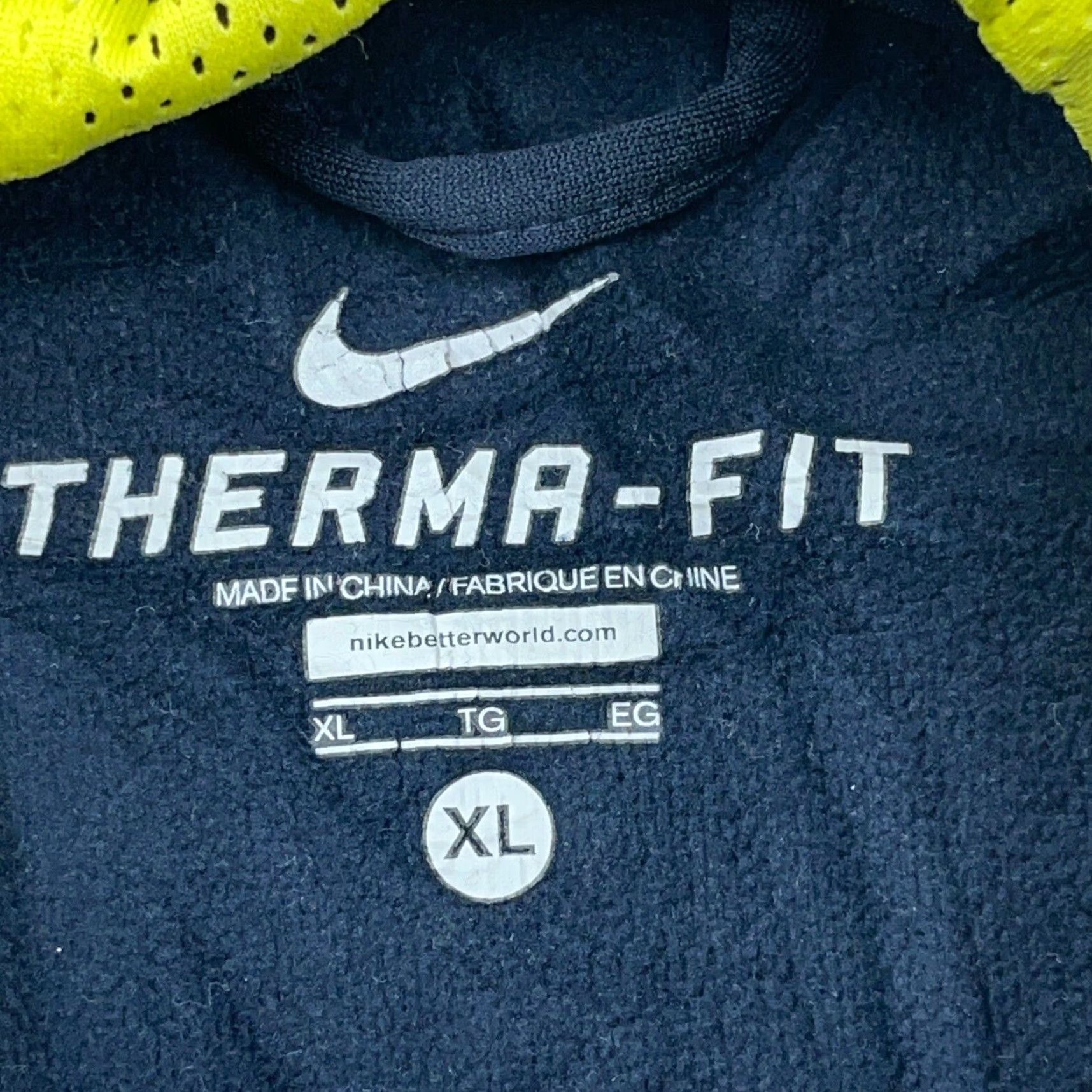 Nike Nike Hoodie Men XL Black Yellow Sweatshirt Sweater Therma Performance Size US XL / EU 56 / 4 - 5 Thumbnail