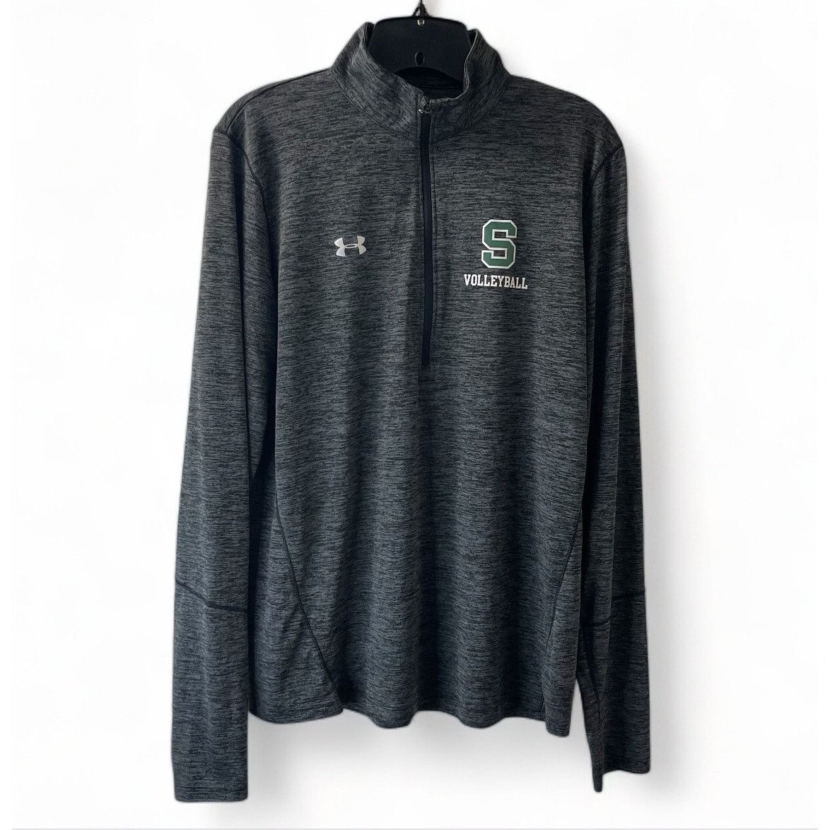 Under Armour Under Armour Gray Quarter-Zip Pullover S Logo Volleyball Size XL / US 12-14 / IT 48-50 - 1 Thumbnail