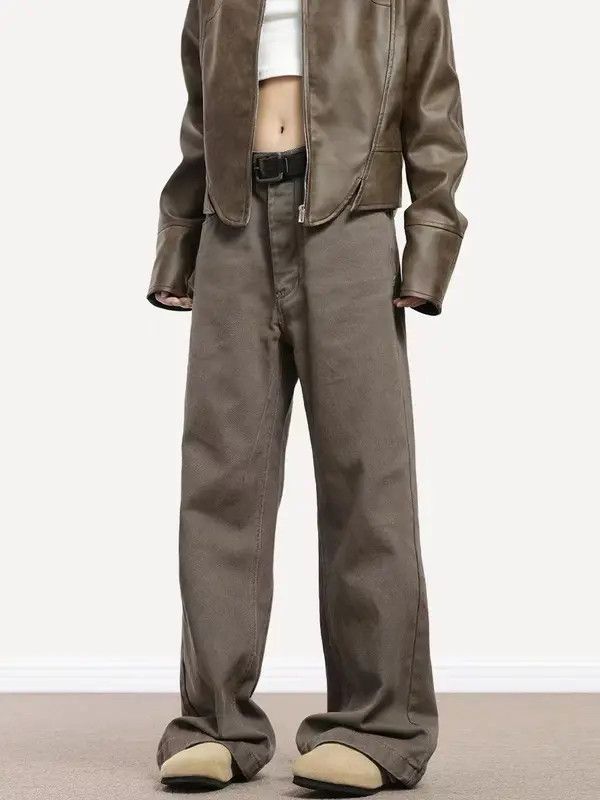 Japanese Brand Maillard vintage washed loose brown all-match jeans for men Size US 32 / EU 48 - 4 Thumbnail