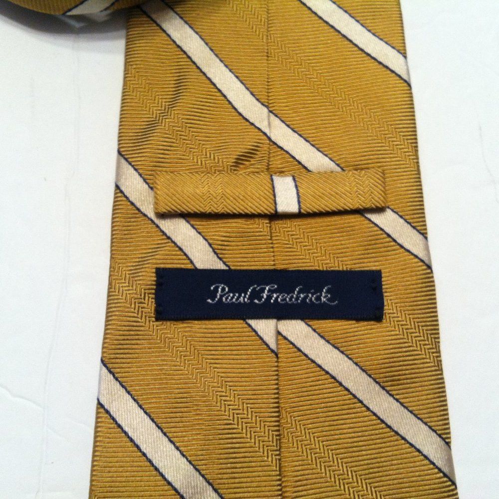 Paul Fredrick PAUL FREDRICK MEN'S 100%SILK TIE WIDTH: 3 3/4" Size ONE SIZE - 4 Thumbnail