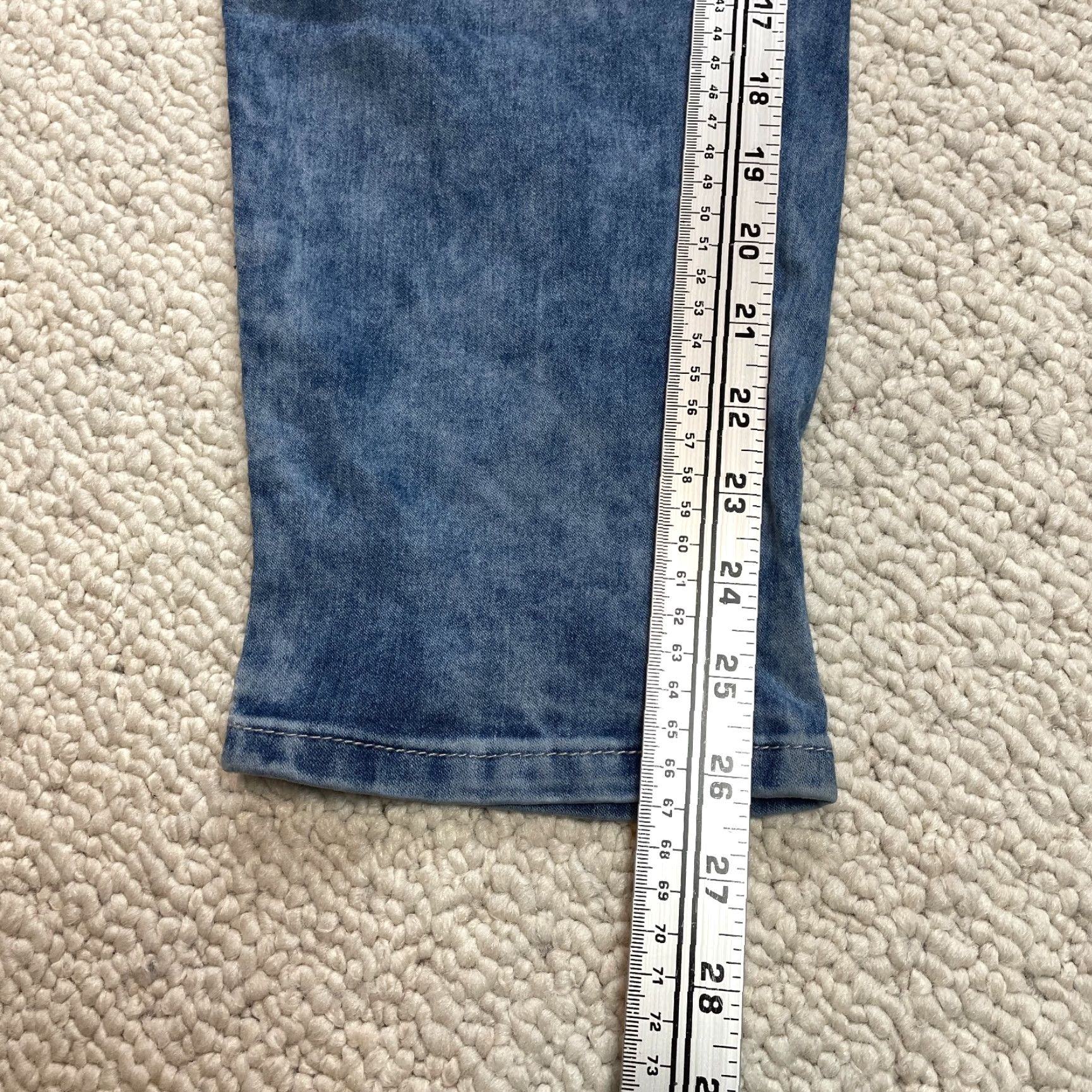 Denime Blue Savvy Jeans Womens 16 Denim Stone Washed Stretch Two Button Mid Rise 39x26 5-Pocket Design Size 38" / US 16 / IT 52 - 3 Thumbnail