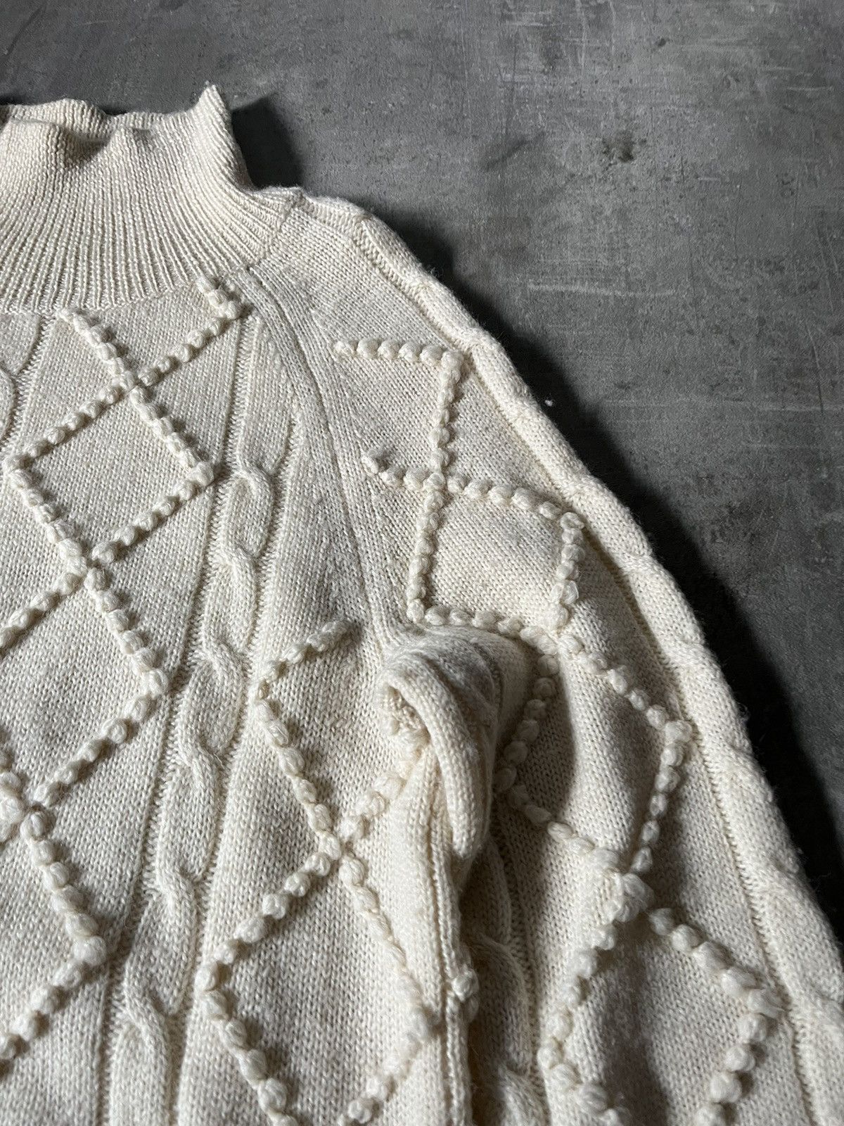 Acne Studios Acne Studios Joris oversize cream sweater cable Size US S / EU 44-46 / 1 - 6 Thumbnail