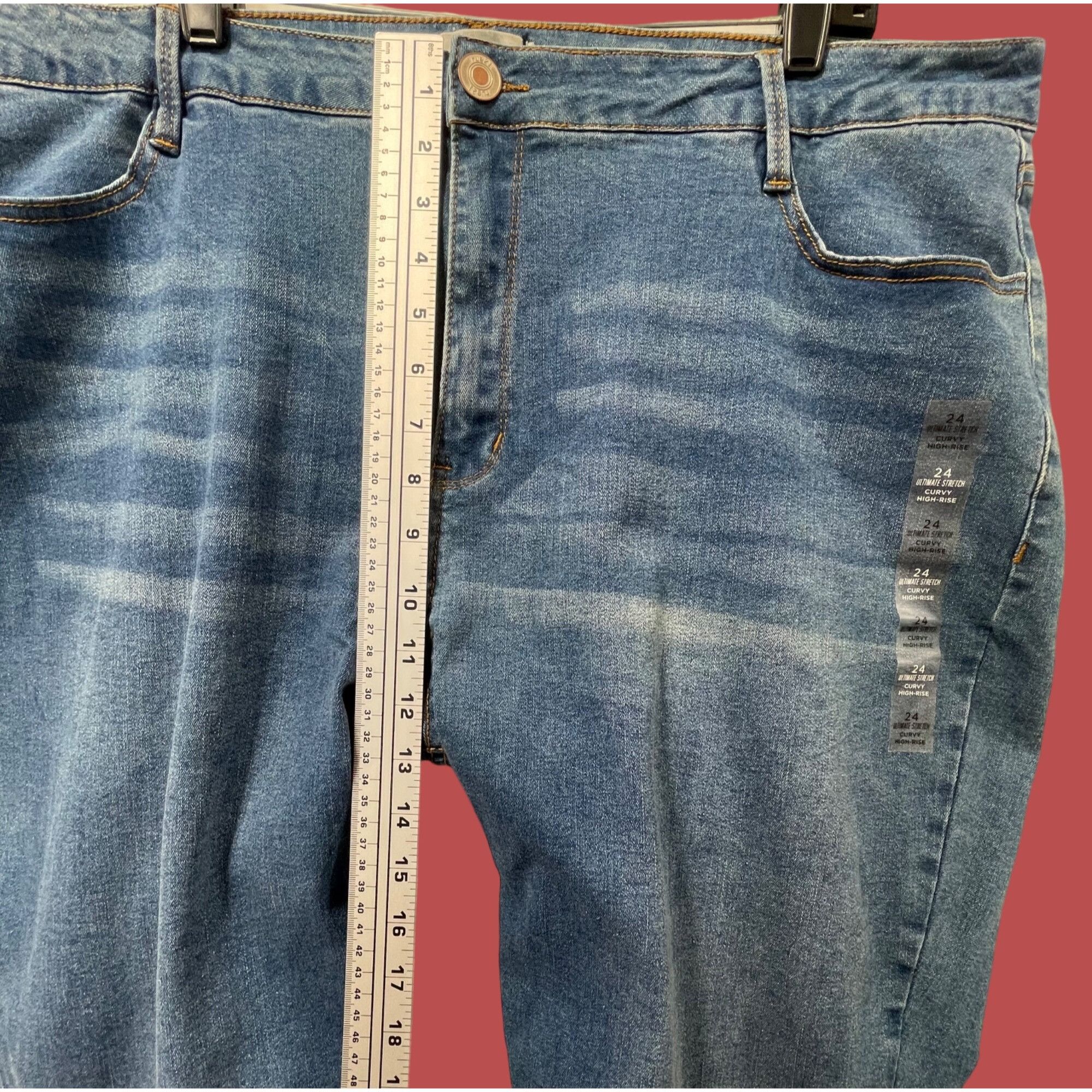 Other Rue + - Women's Ultimate Stretch Curvy High-Rise Jeans - Blu Size 42" / US 20 - 5 Thumbnail