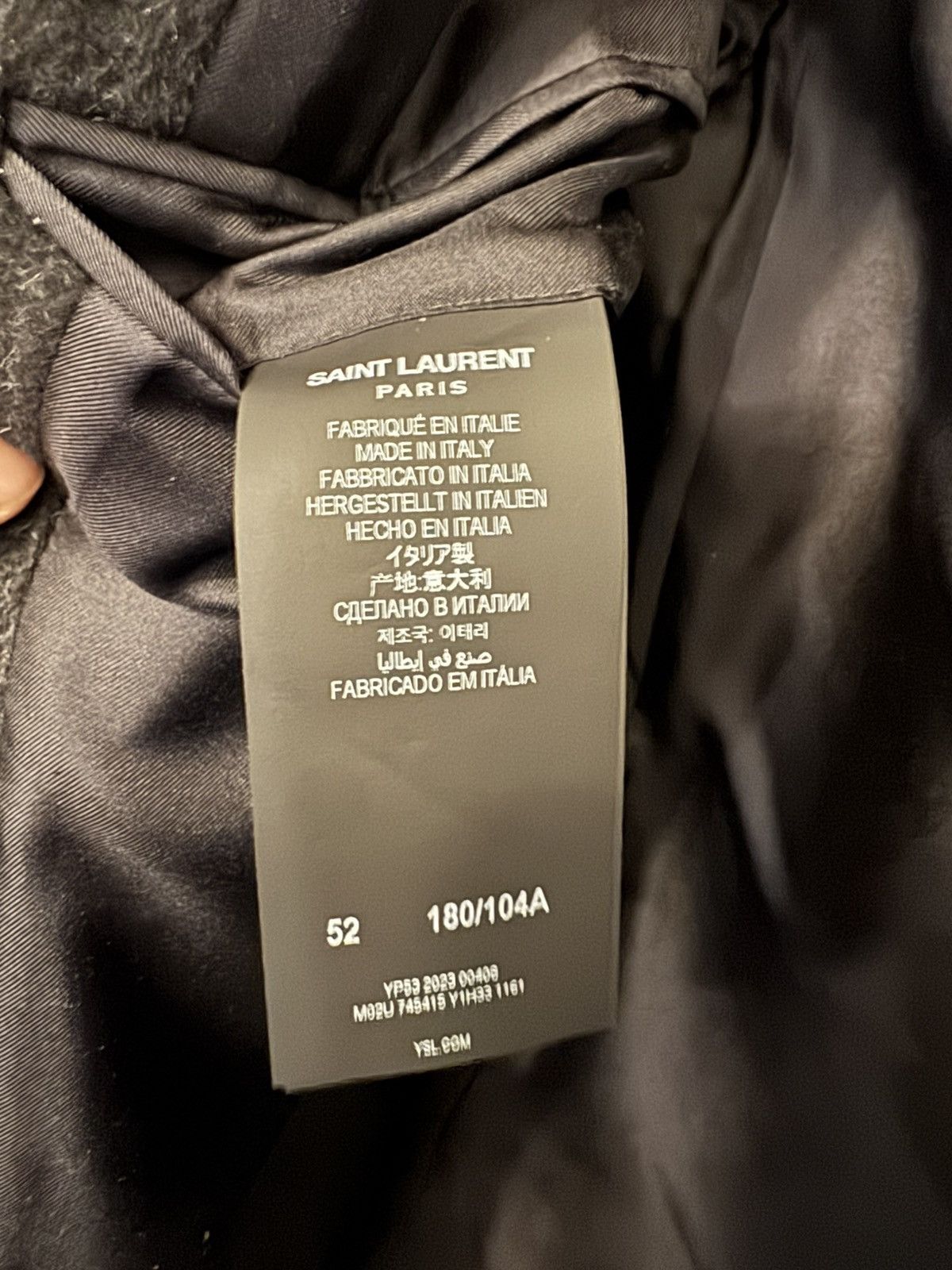 Saint Laurent Paris Striped Wool and Mohair Coat Size US L / EU 52-54 / 3 - 4 Thumbnail