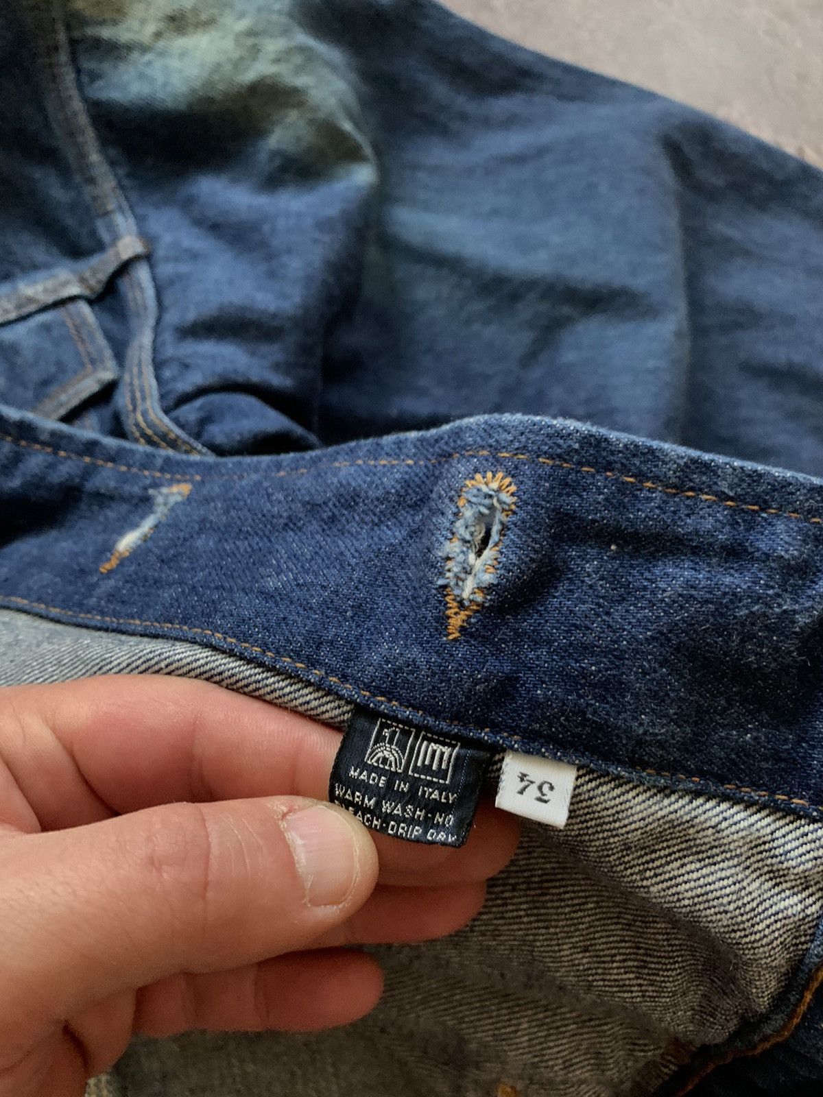 Gianfranco Ferre Gianfranco Ferre Denim Jacket / Avant Garde Leather Patch Size US S / EU 44-46 / 1 - 7 Thumbnail