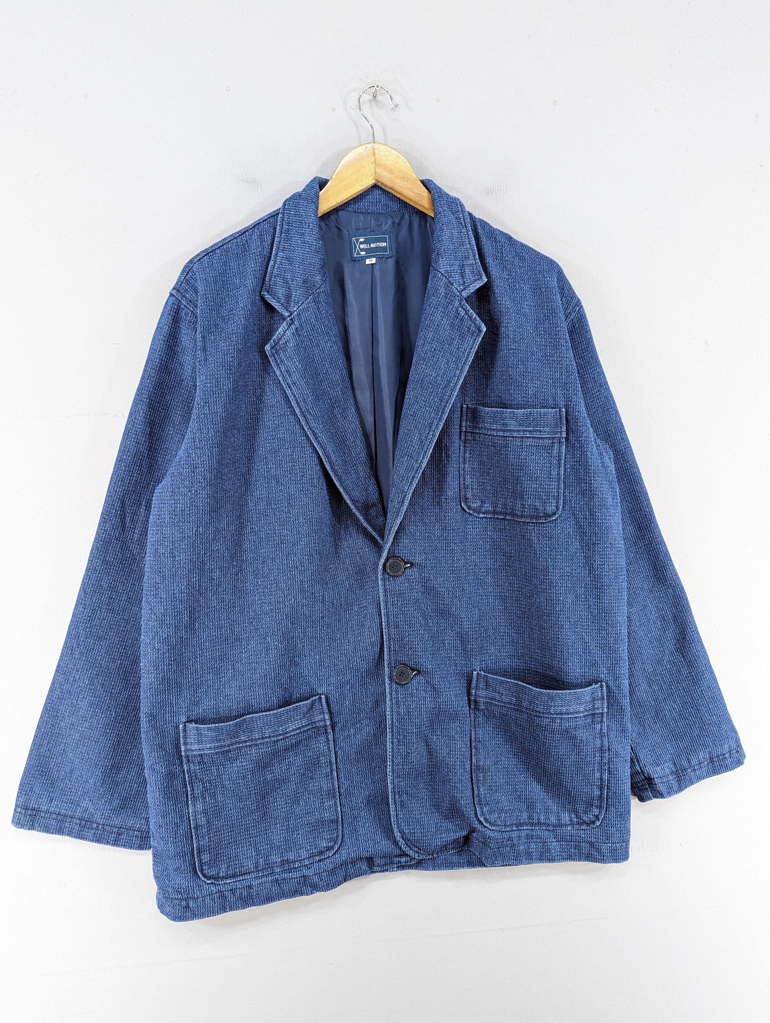 Japanese Brand Vintage Well Motion Denim Button Jacket Size US M / EU 48-50 / 2 - 3 Thumbnail
