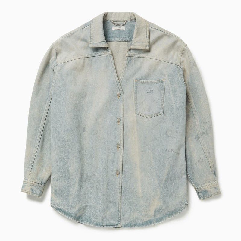 1989 STUDIO 1989 Studio Light Blue Denim Overshirt Size US S / EU 44-46 / 1 - 1 Thumbnail