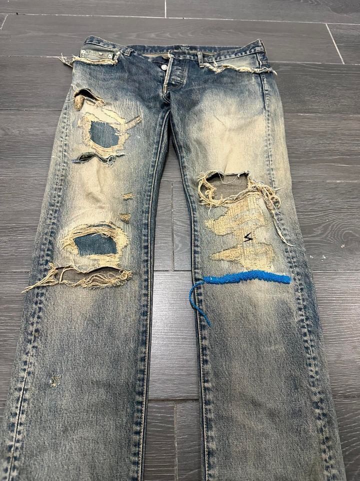 Undercover Undercover 68 Blue Yarn Jeans Size US 34 / EU 50 - 3 Thumbnail