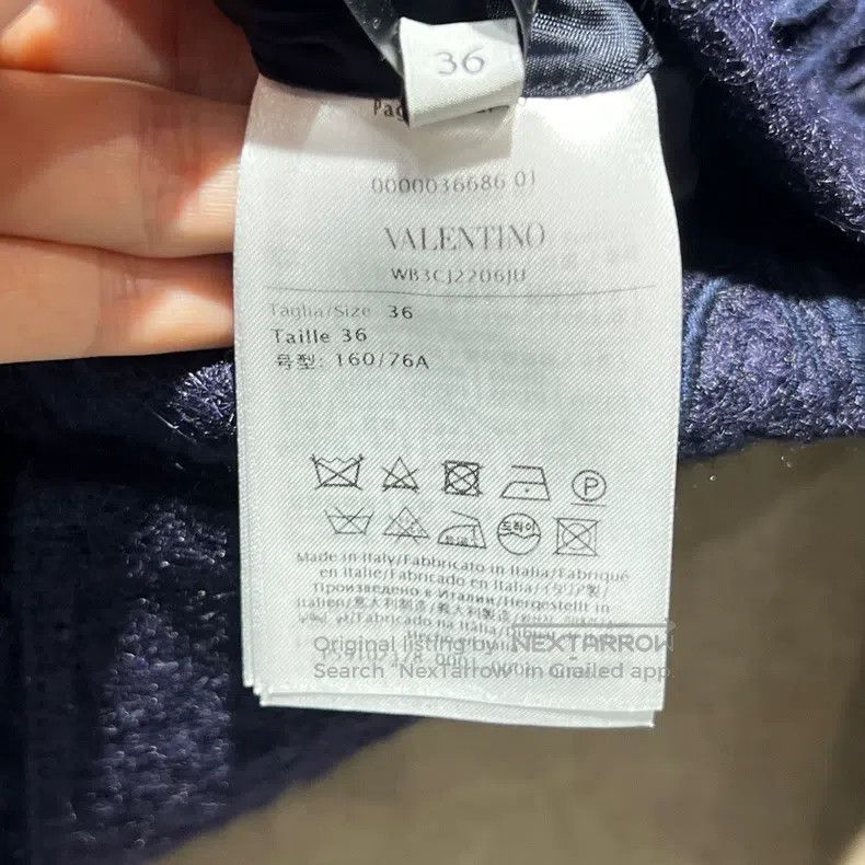 Valentino Valentino Dark blue embroidered floral double-breasted coa Size XS / US 0-2 / IT 36-38 - 4 Thumbnail