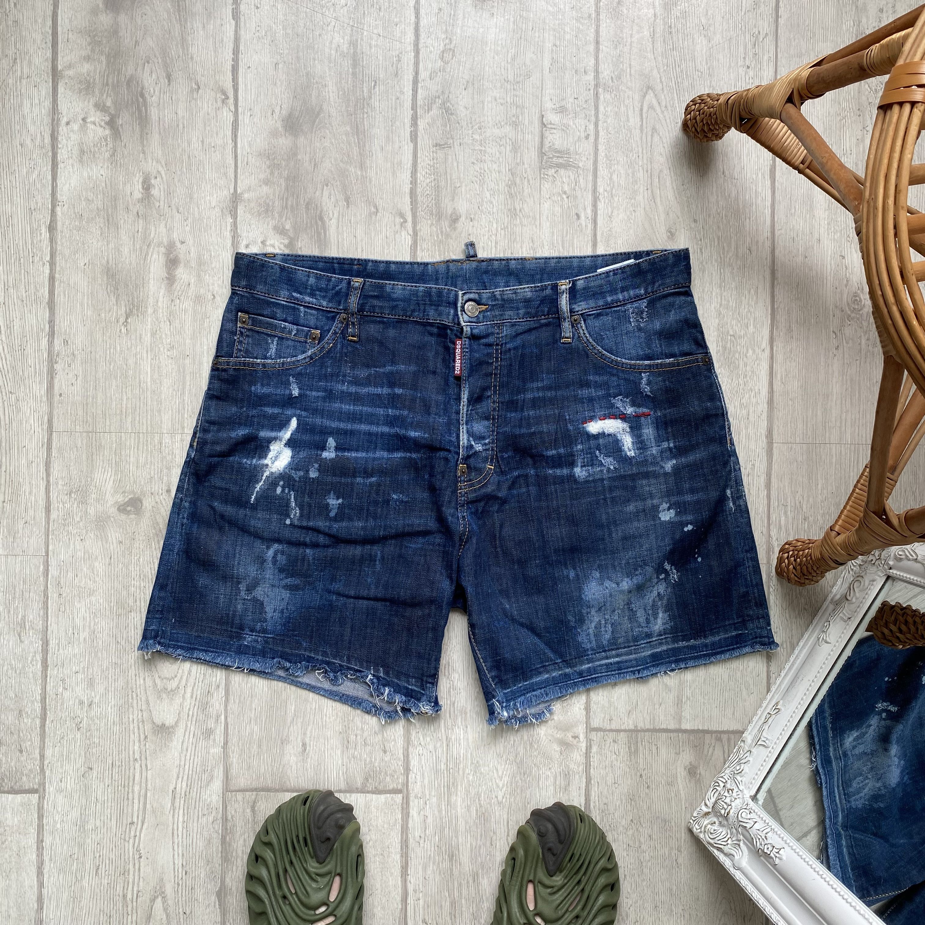 Dsquared2 🔥 Luxury Dsquared Denim Short Distressed jeans Size US 38 / EU 54 - 1 Thumbnail