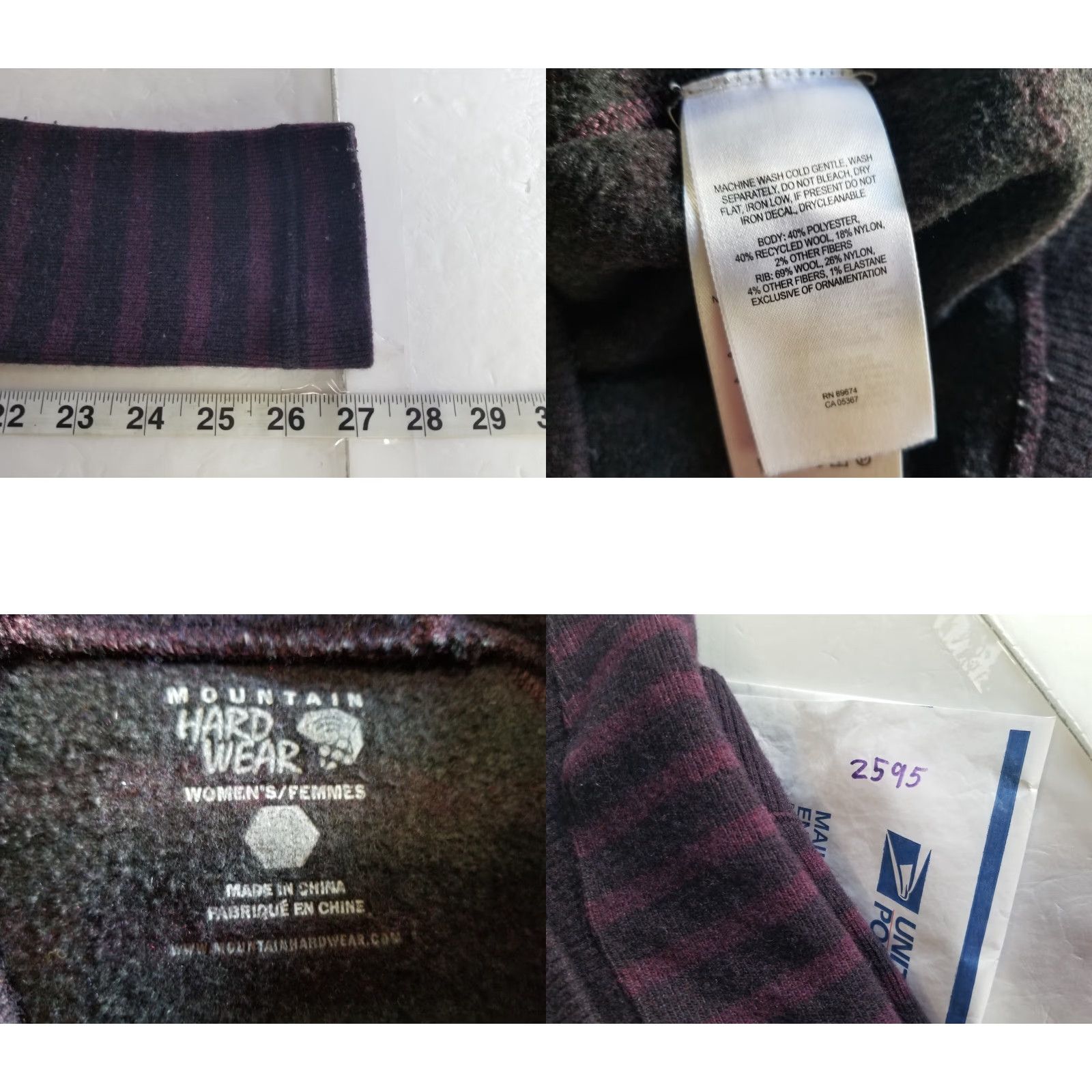 Mountain Hardwear Mountain Hardwear Womens Wool Blend Hoodie Sweatshirt M Multicolor Hoodie All Seasons Pockets Hooded Pullover Fall Spring Winter Womens Size M / US 6-8 / IT 42-44 - 8 Thumbnail
