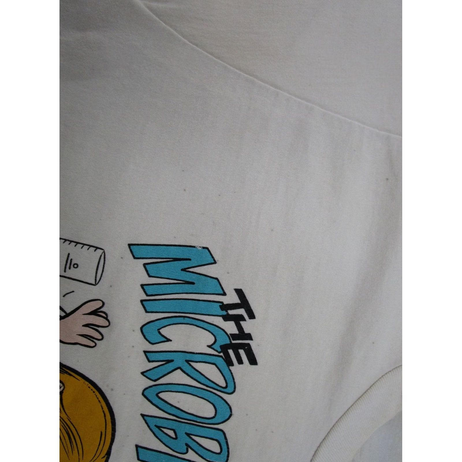 Jerzees Vintage 90s JERZEES T-Shirt Cartoon Funny Novelty Vintage Science 90s Mens L White Cotton Graphic Print Short Sleeve Crew Neck Slim Fit Size US L / EU 52-54 / 3 - 5 Thumbnail