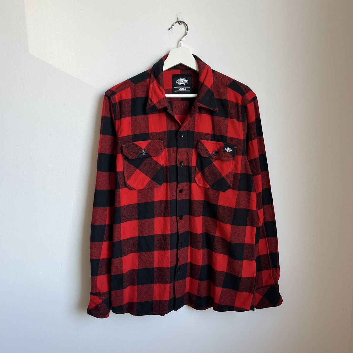 Dickies Striped Red Black Shirt L