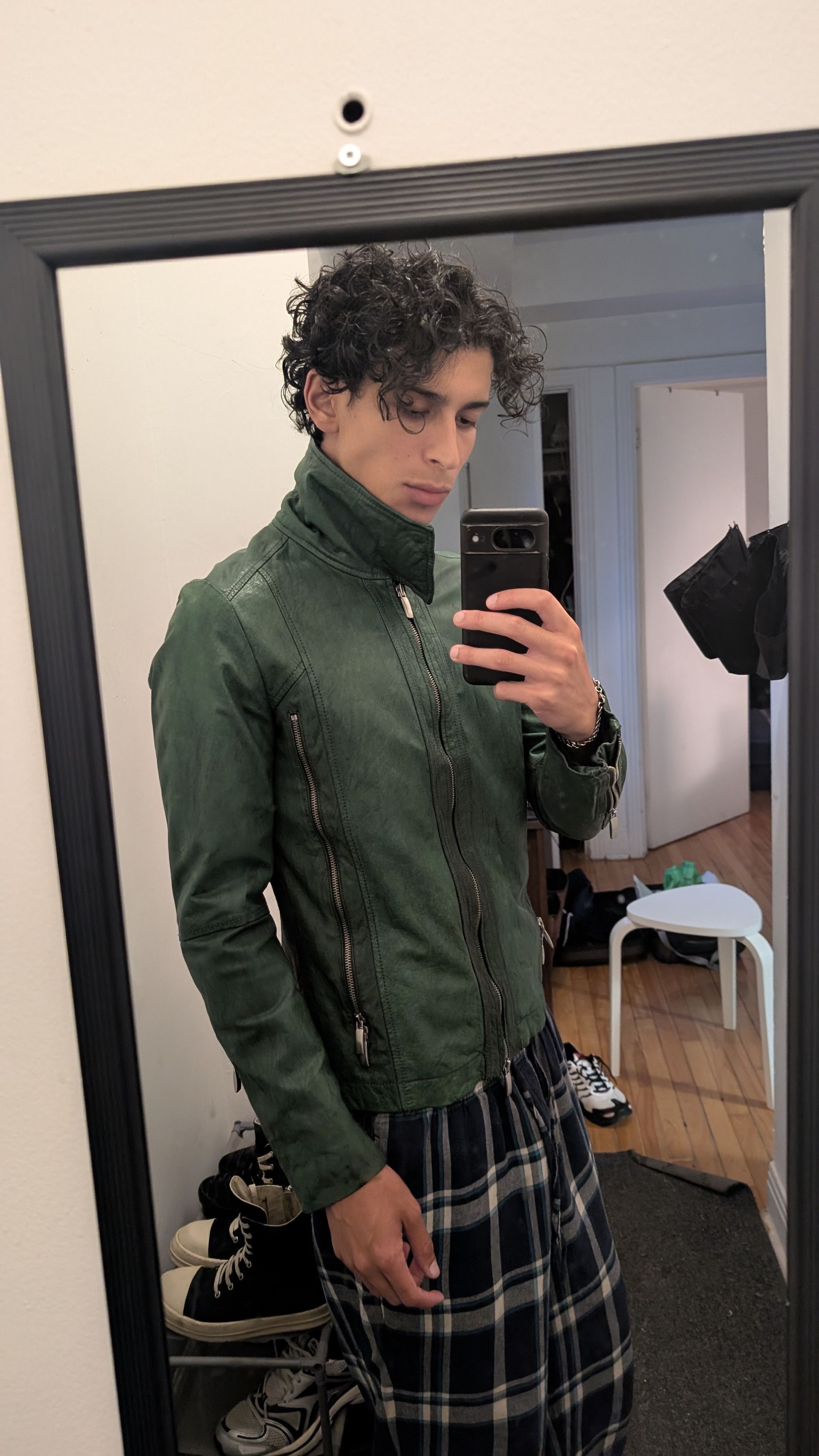 Other Harlem Rounge Japan Bison Green Leather Jacket SUPER RARE Size US M / EU 48-50 / 2 - 11 Thumbnail