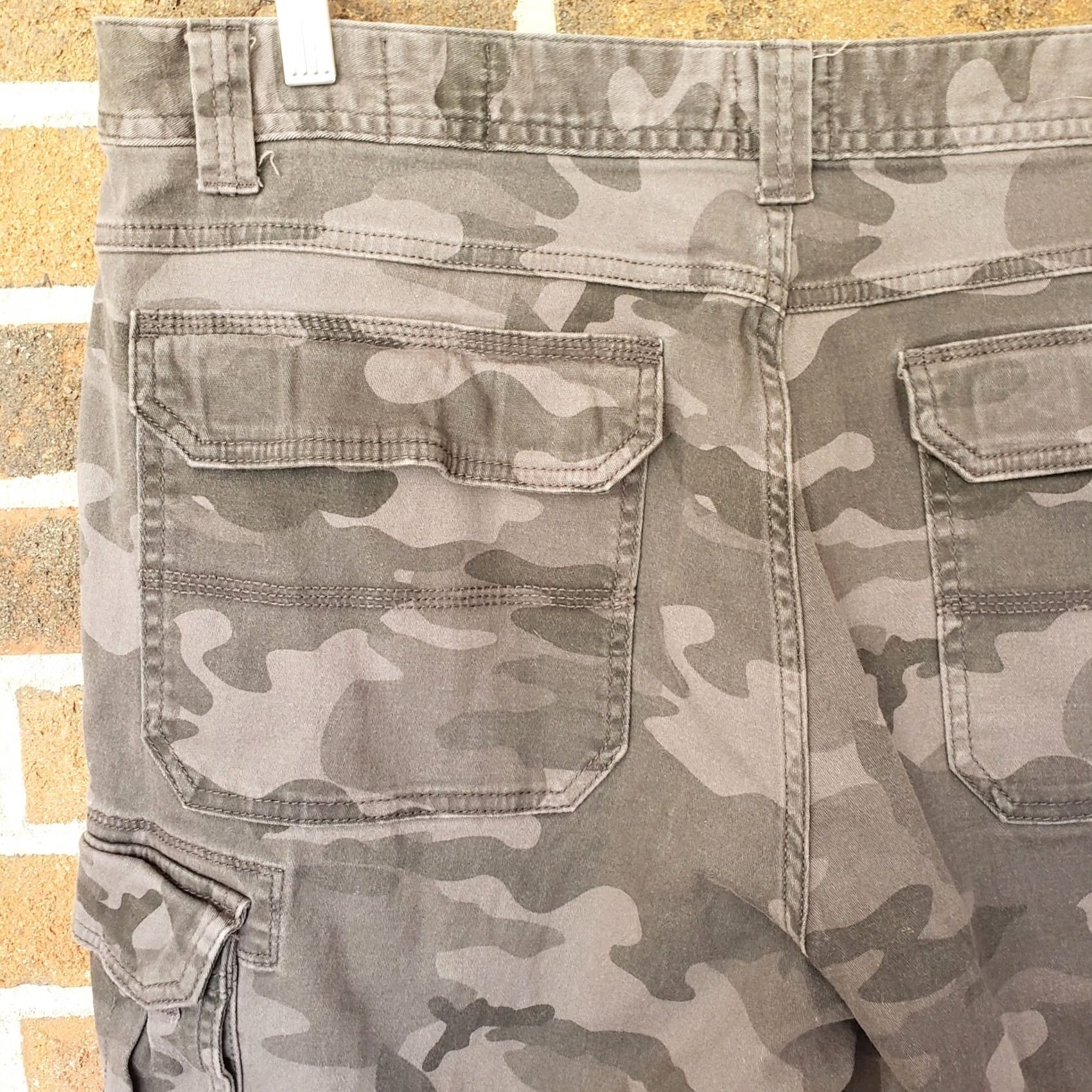Vintage Red Head Mens Cargo Shorts Black Gray Stonewashed Camouflage Size 36x9 Size US 36 / EU 52 - 7 Thumbnail