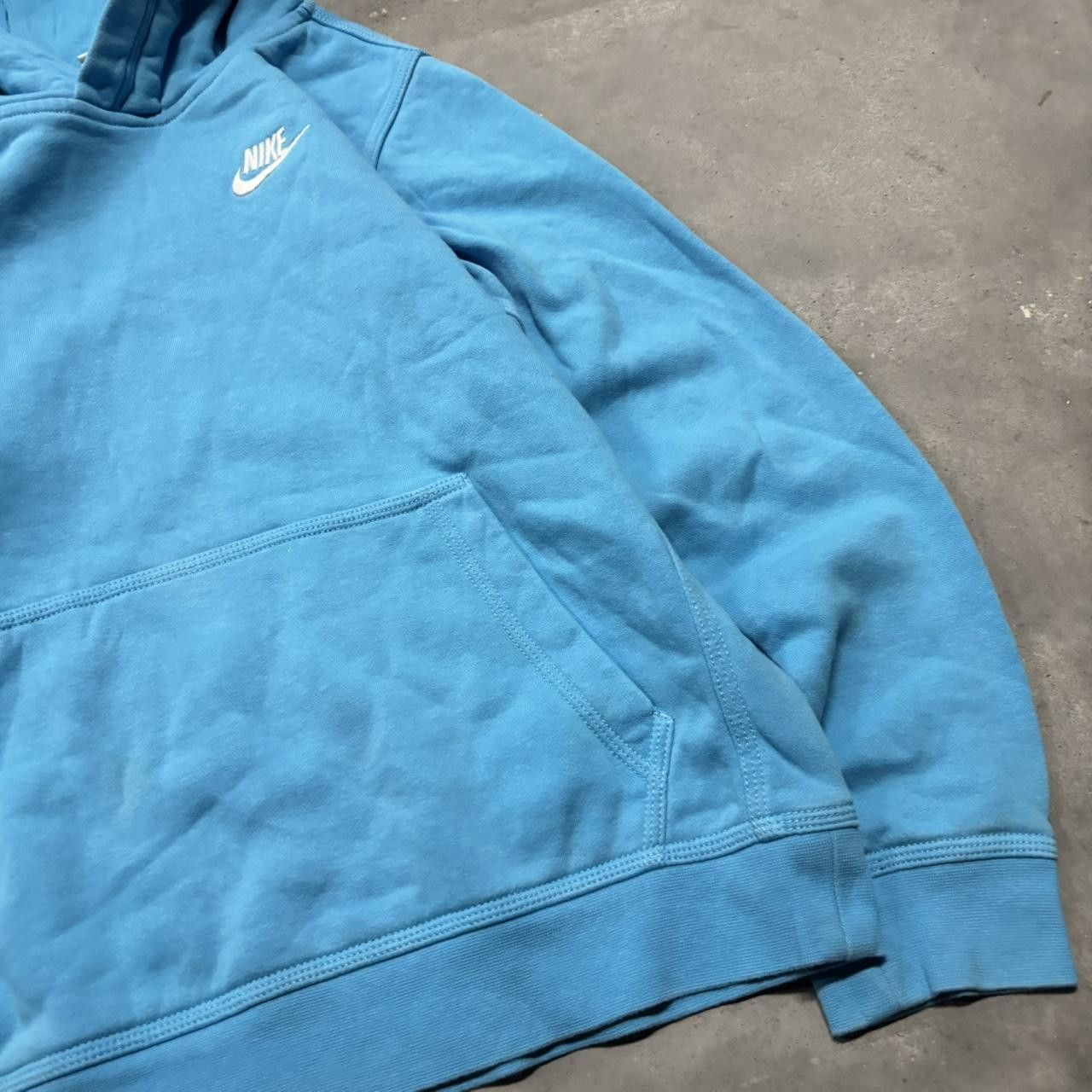 Nike × Vintage Crazy Vintage Y2K/2000s Light Blue Nike Streetwear Hoodie! Size S / US 4 / IT 40 - 4 Thumbnail