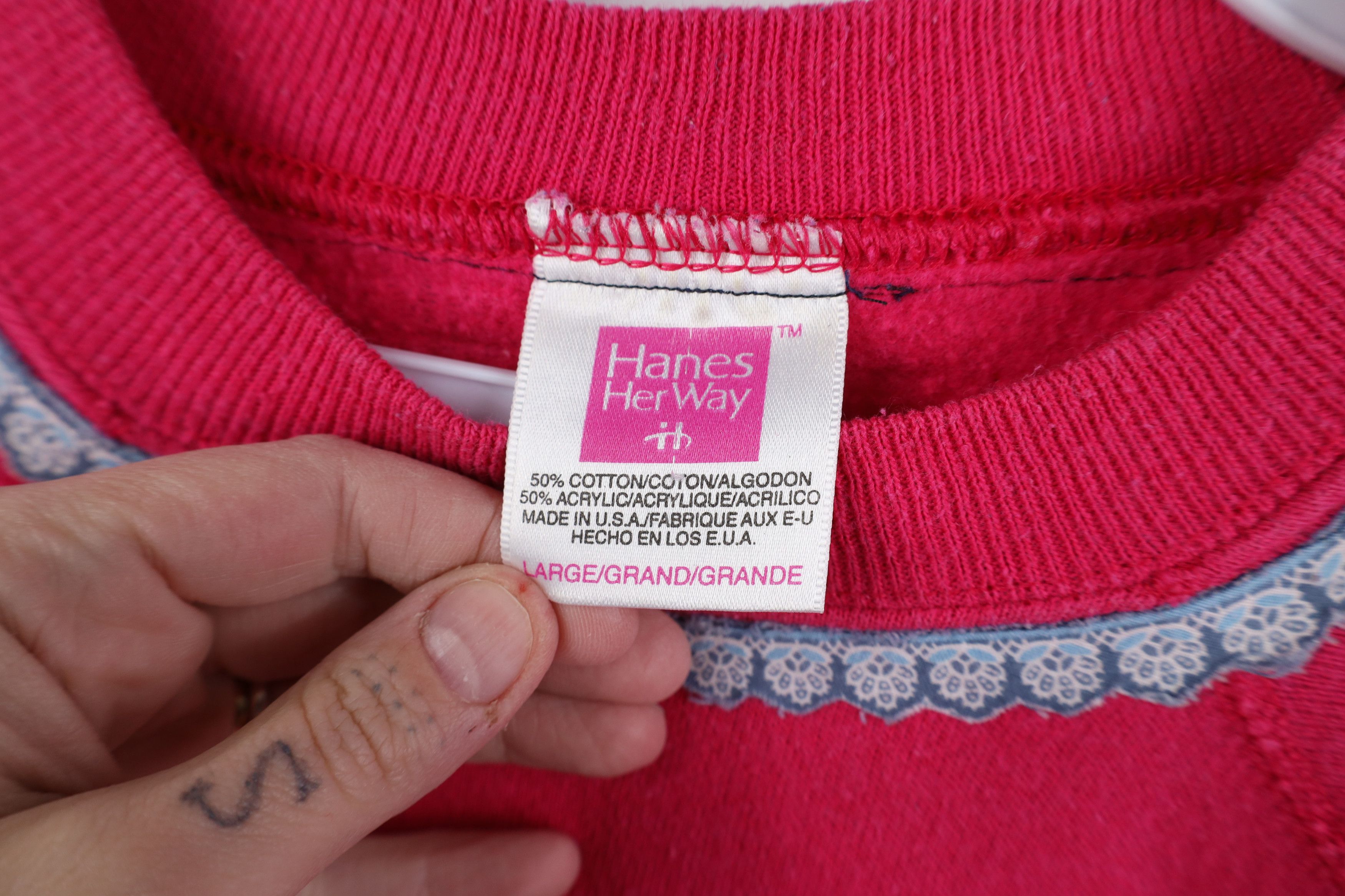 Vintage Vintage 90s Streetwear Quilt Patch Cat Kitten Sweatshirt USA Size XL / US 12-14 / IT 48-50 - 8 Thumbnail