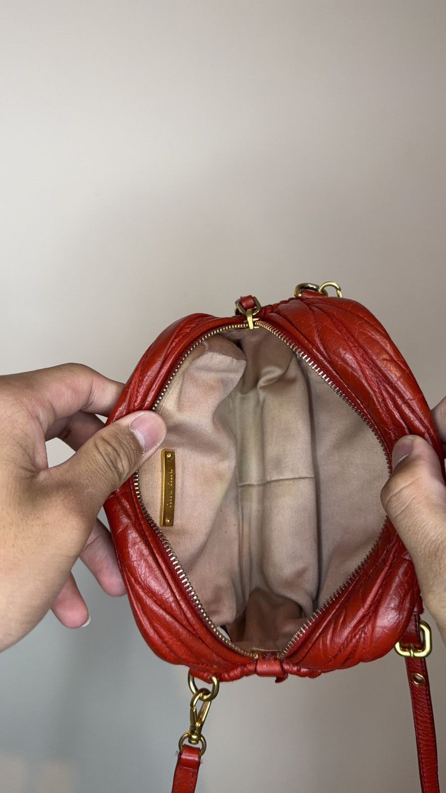 Miu Miu Miu Miu Red Matelasse Leather Belt Bag Size ONE SIZE - 7 Thumbnail