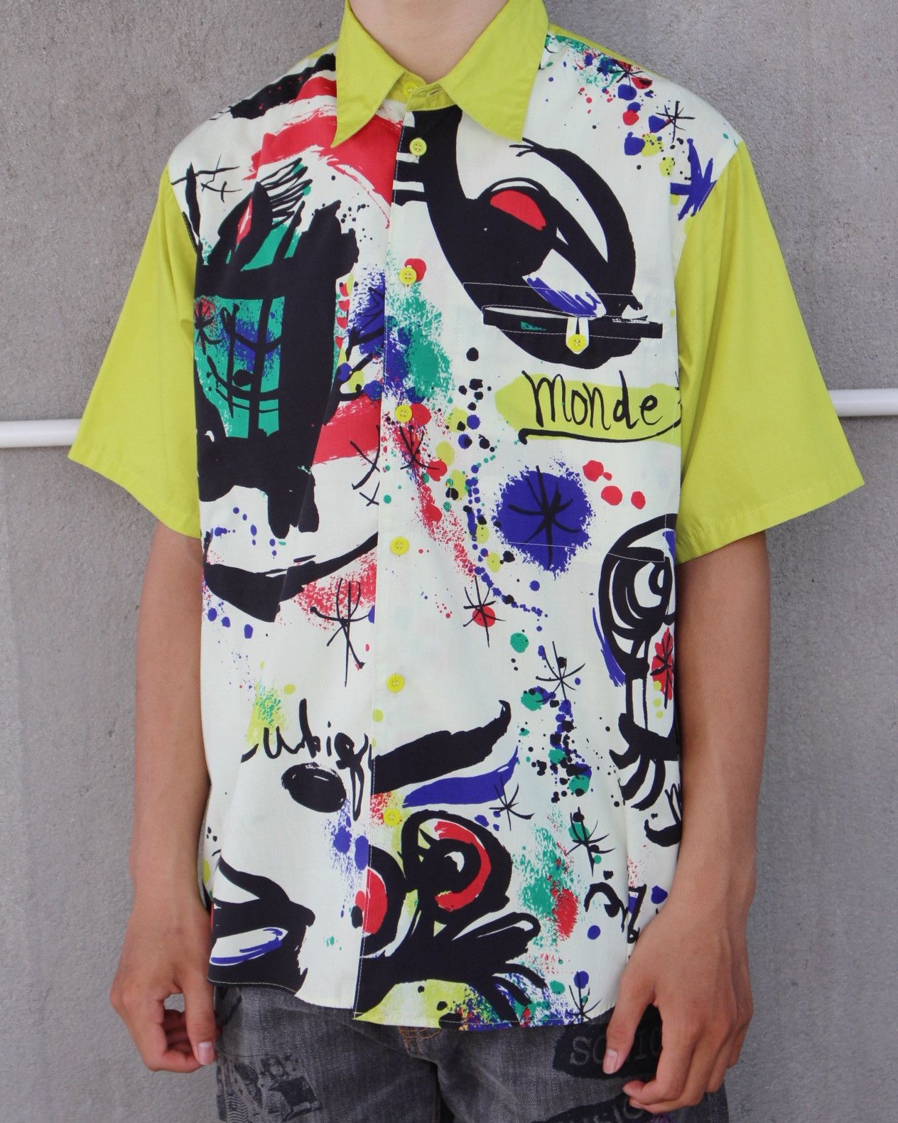Kansai Yamamoto × Vintage 1990S KANSAI YAMAMOTO ABSTRACT ART SHIRT Size US L / EU 52-54 / 3 - 3 Thumbnail