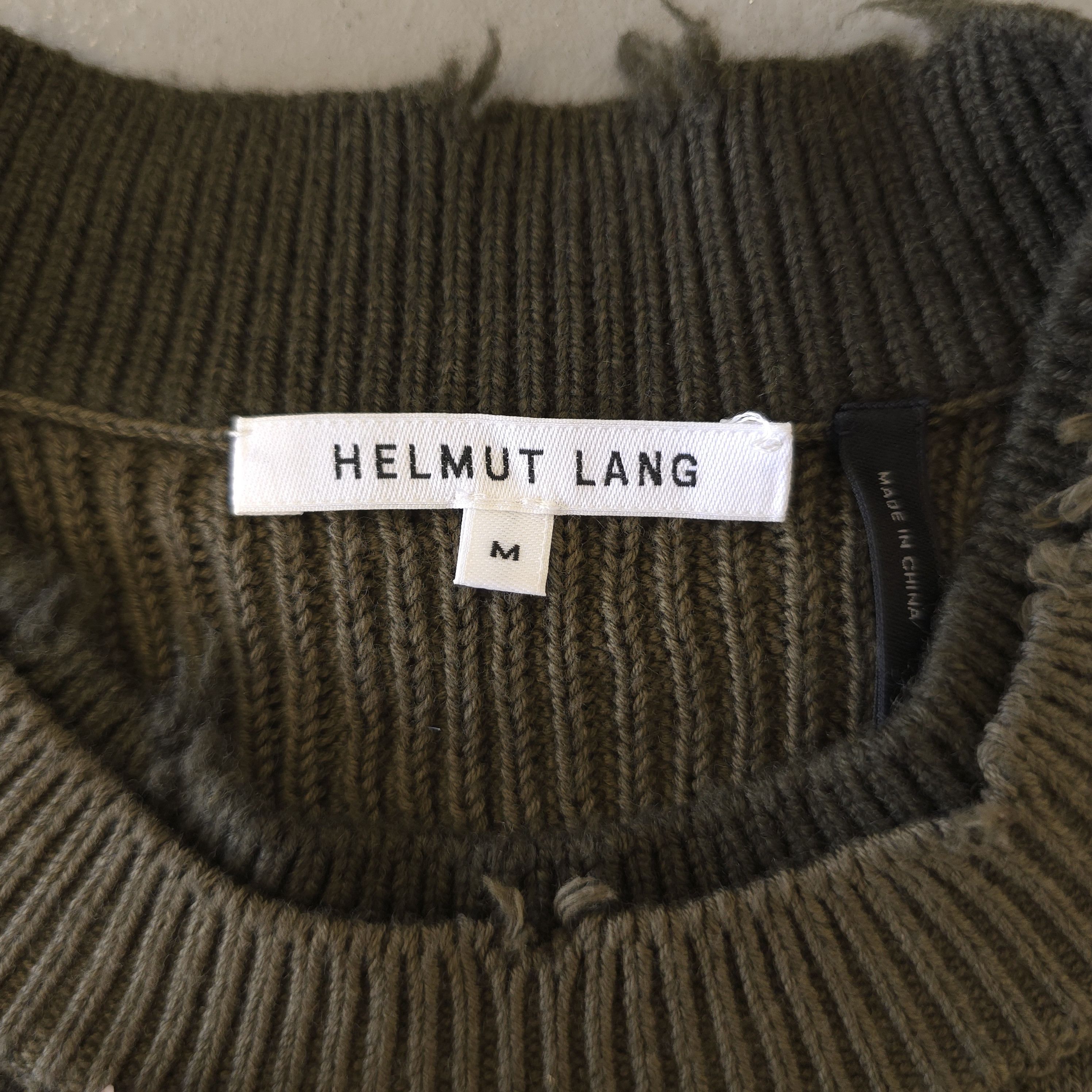 Helmut Lang Patchwork Military Knit Ribbed Sweater Size US M / EU 48-50 / 2 - 3 Thumbnail