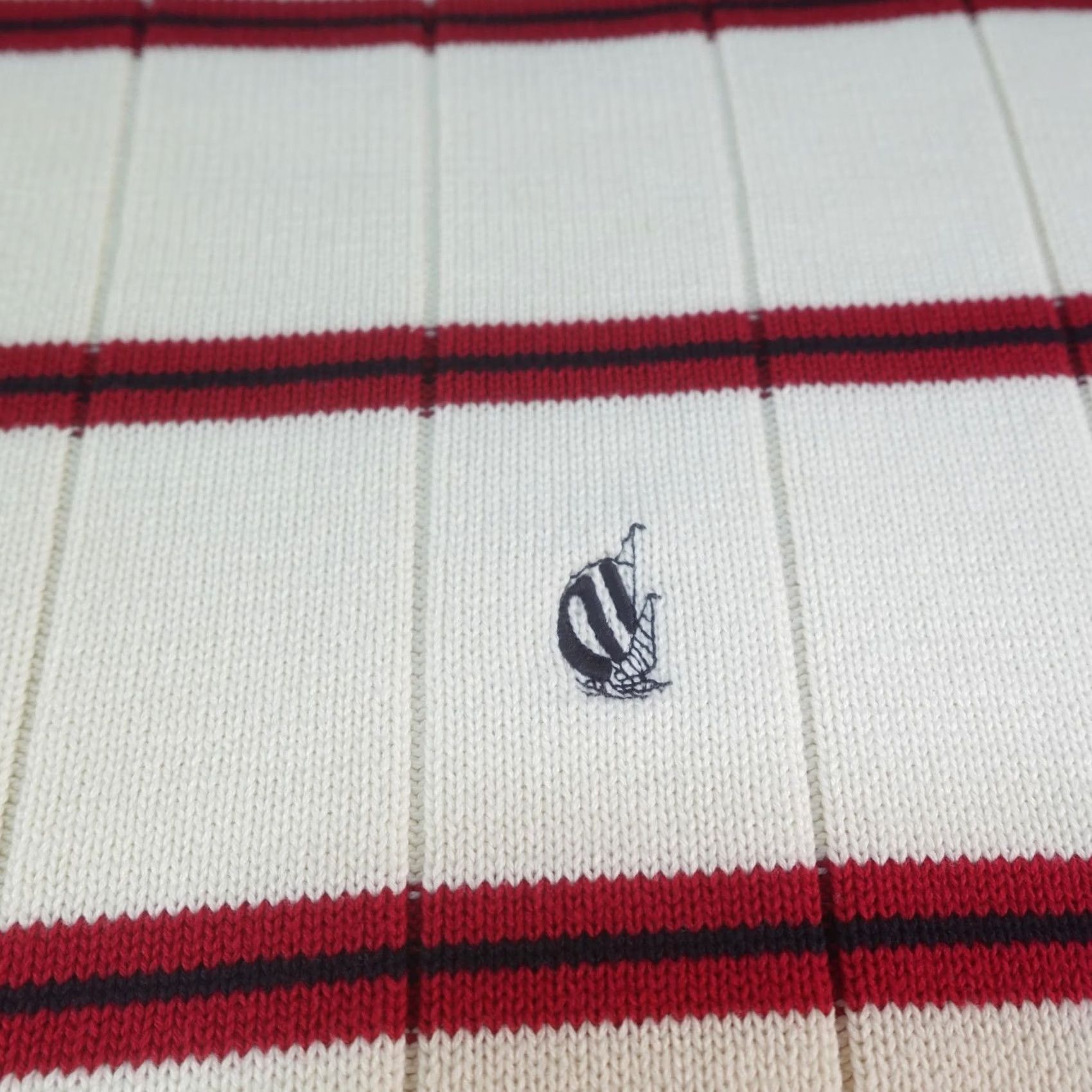 Nautica Nautica Sweater Mens 2XL White Striped Crewneck Knit Pullover Casual Winter Nautical Logo Sailboat Pattern Mens Size US XXL / EU 58 / 5 - 4 Thumbnail