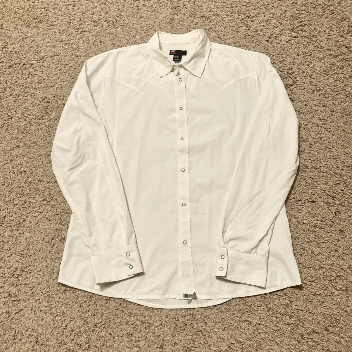 Designer × Diesel DESIGNER DIESEL PEARL SNAP STYLE SHIRT! Size US XL / EU 56 / 4 - 1 Thumbnail