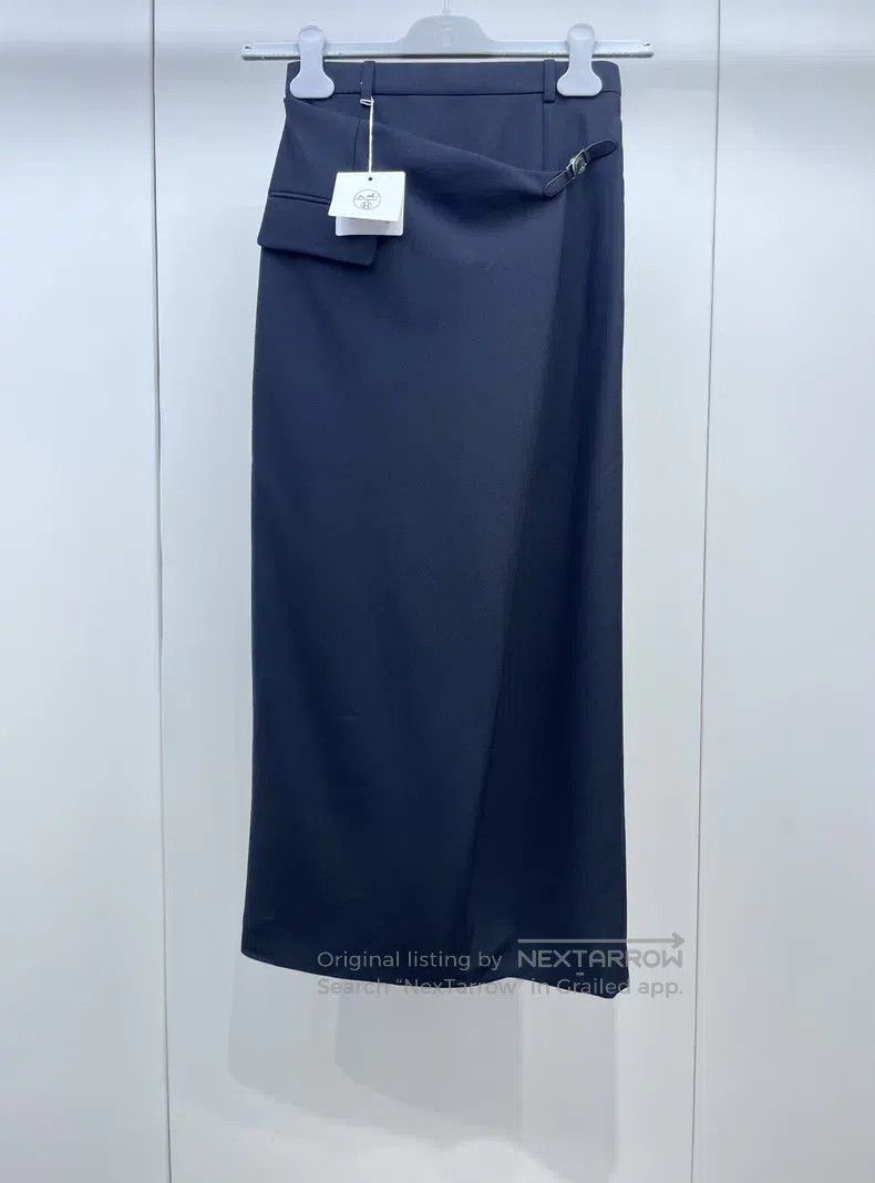 Hermes Hermes Navy blue skirt Size 42" / US 20 - 1 Thumbnail