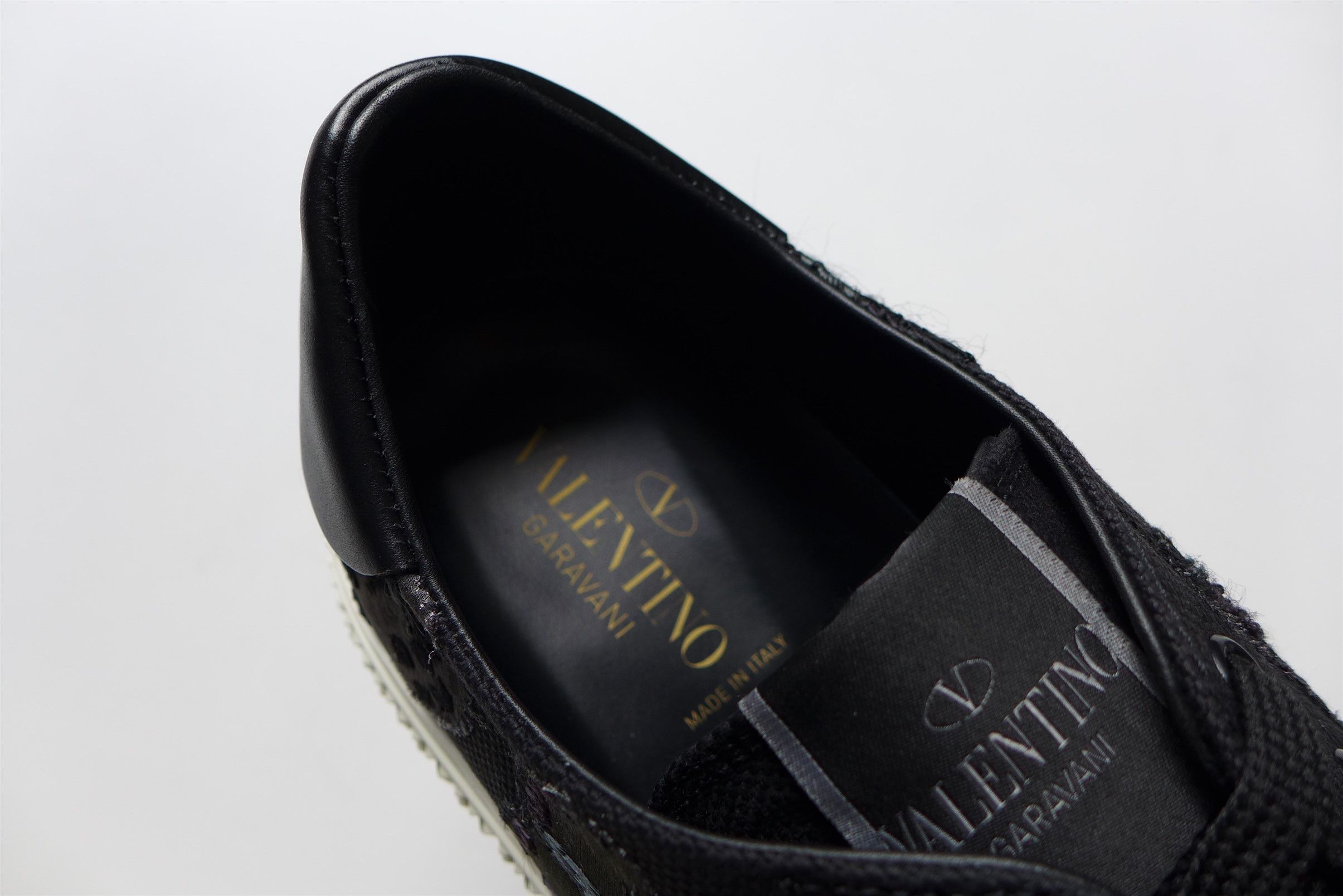 Valentino Valentino CamuButterfly Embroidered Black Sneakers Size US 10 / EU 43 - 15 Thumbnail