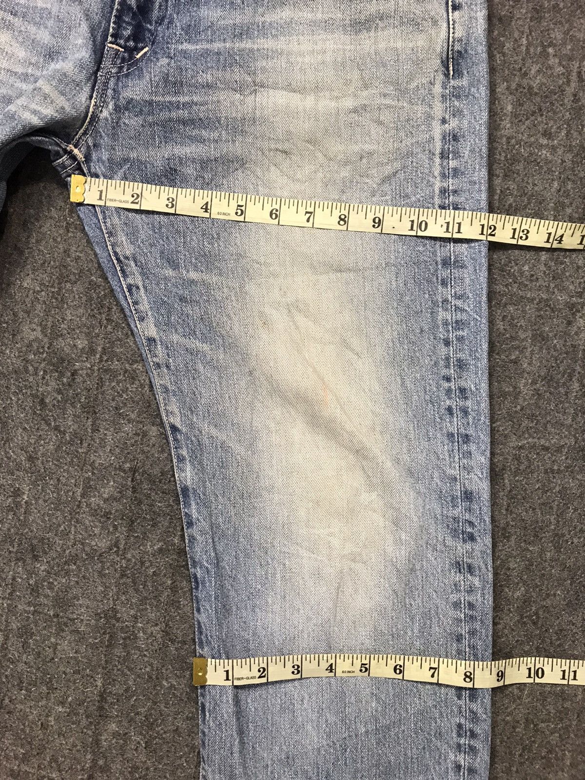 Blue Blue Japan Blue Blue Japanese Brand Beauty Faded Denim Straight Cut Size US 33 - 16 Thumbnail