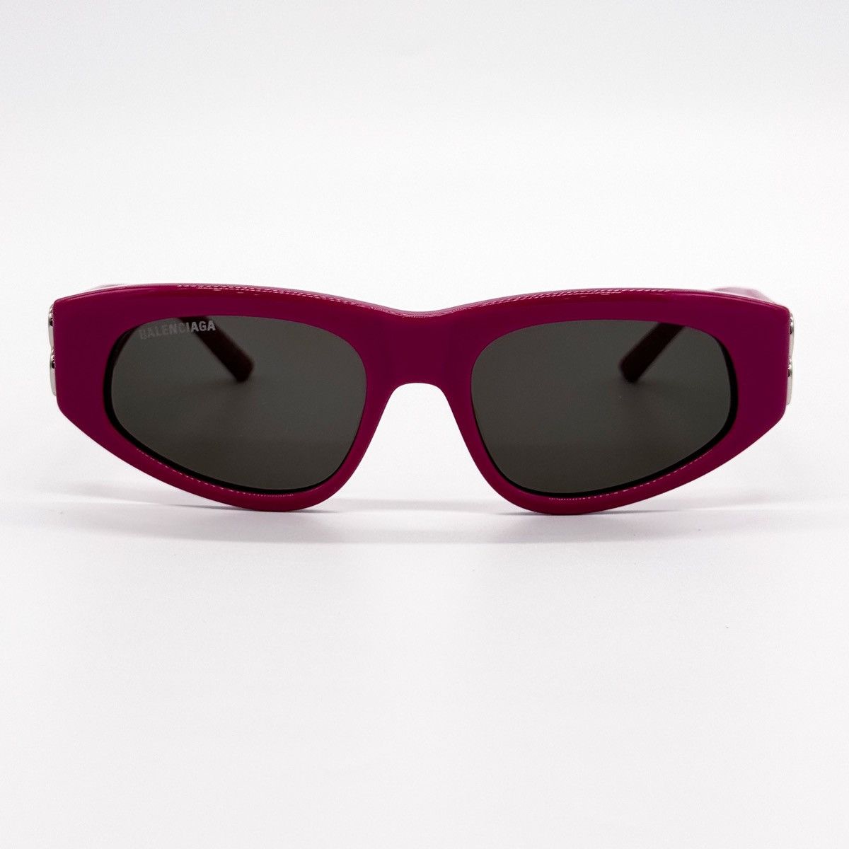 NEW BALENCIAGA BB0095S 017 OVAL FUCHSIA WOMEN SUNGLASSES
