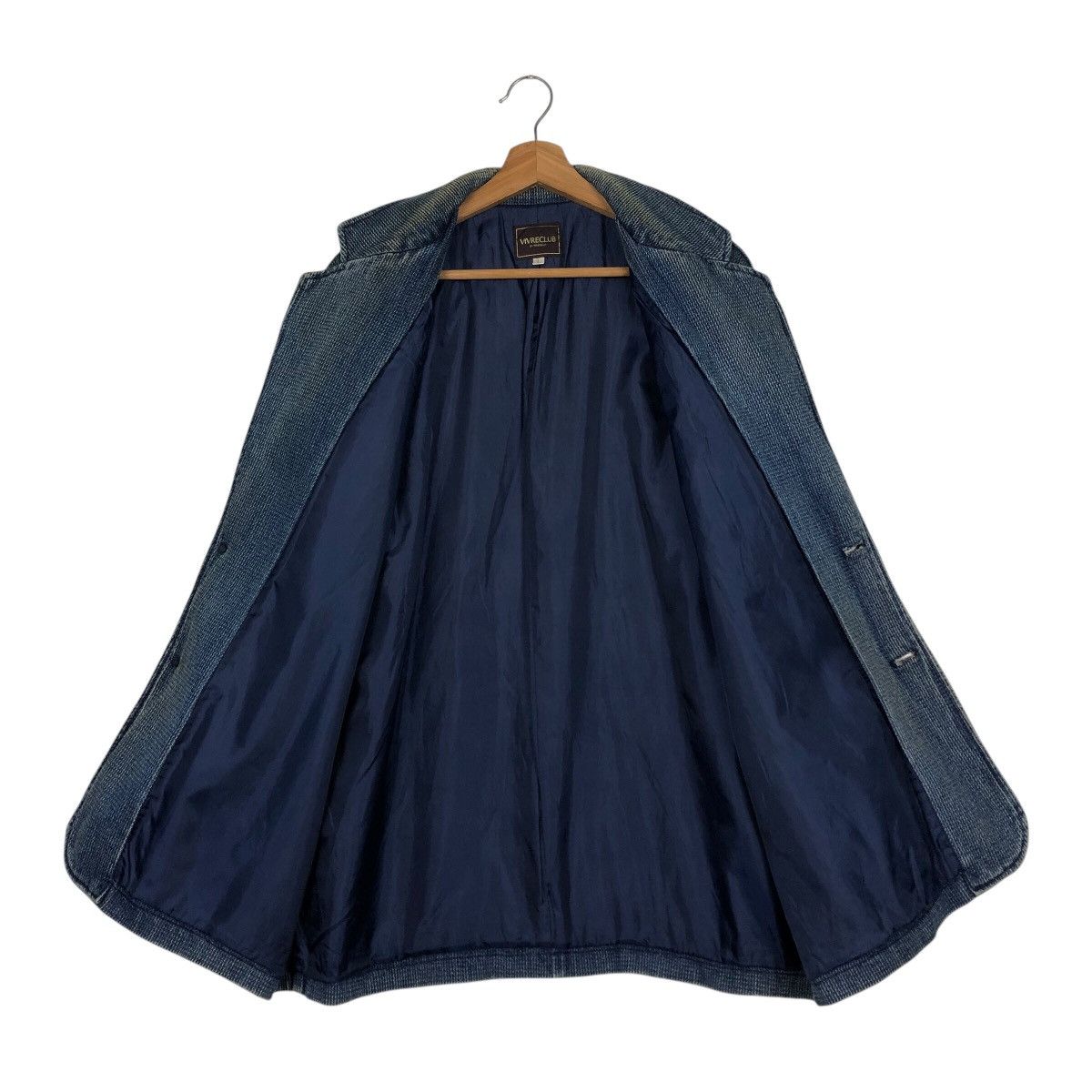 Indigo 📌Vintage Denim Indigo Chore Jacket Vivreclub Issey Miyake Size US L / EU 52-54 / 3 - 14 Thumbnail